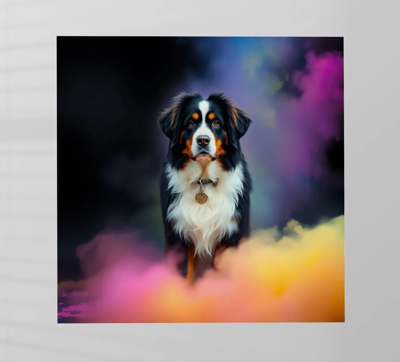 The colorful Bernese Mountain Dog #170 backlit film by Yumis.Beargang.and.Me