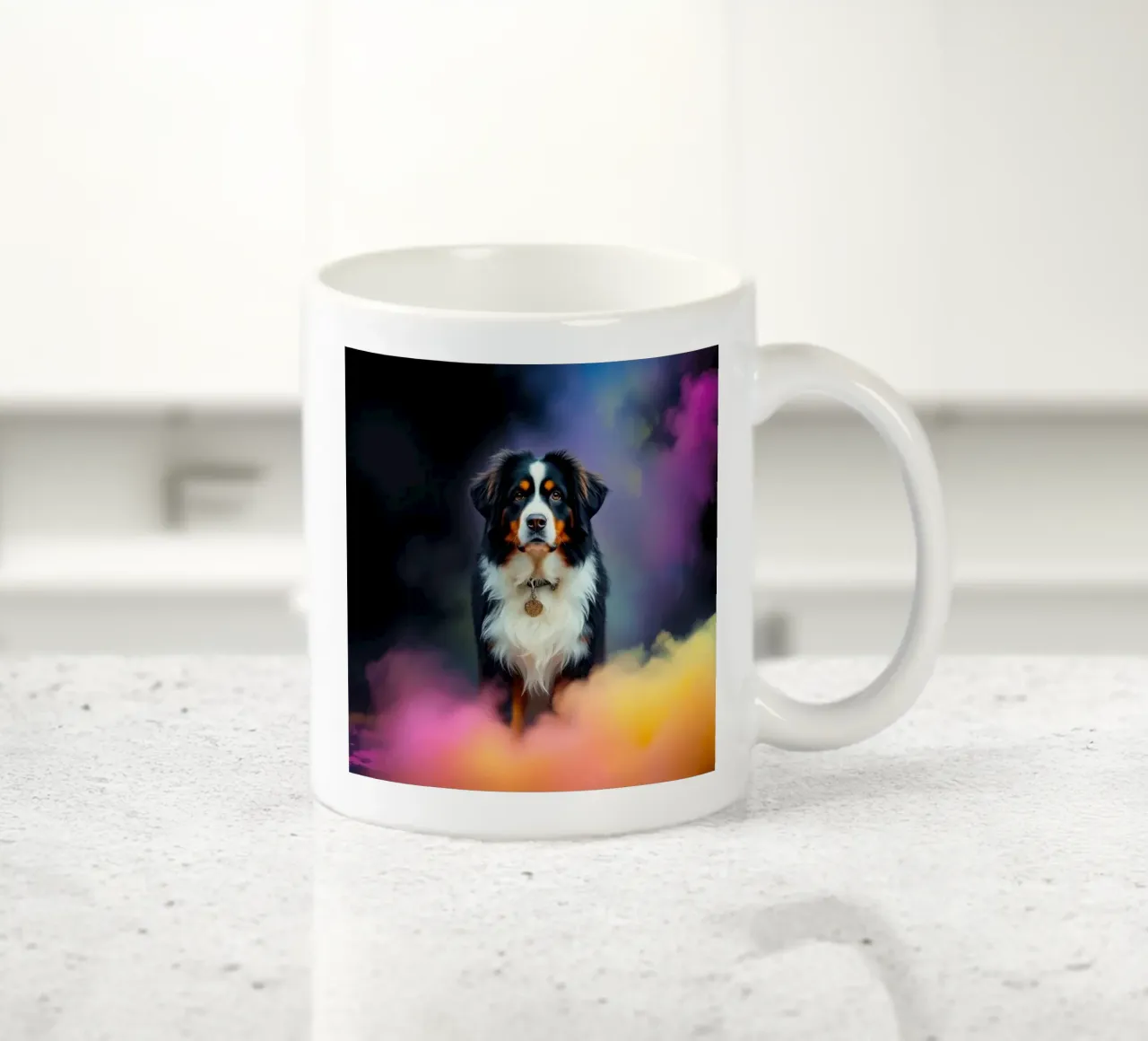 Le bouvier bernois coloré #170 mug en céramique de Yumis.Beargang.and.Me