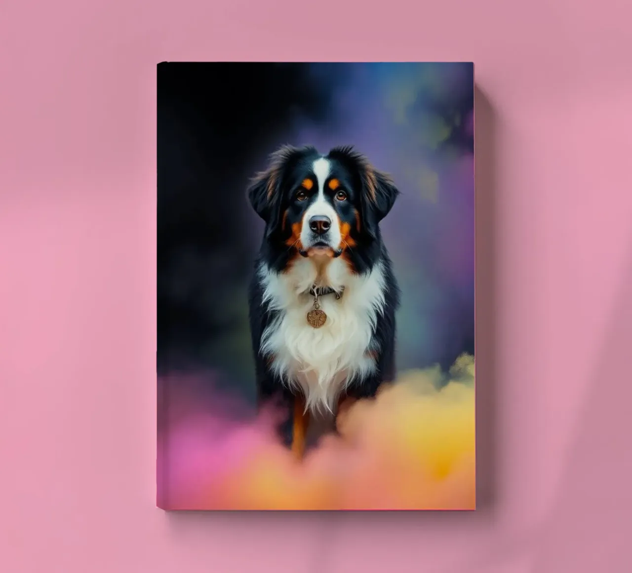 The colorful Bernese Mountain Dog #170 notebook by Yumis.Beargang.and.Me
