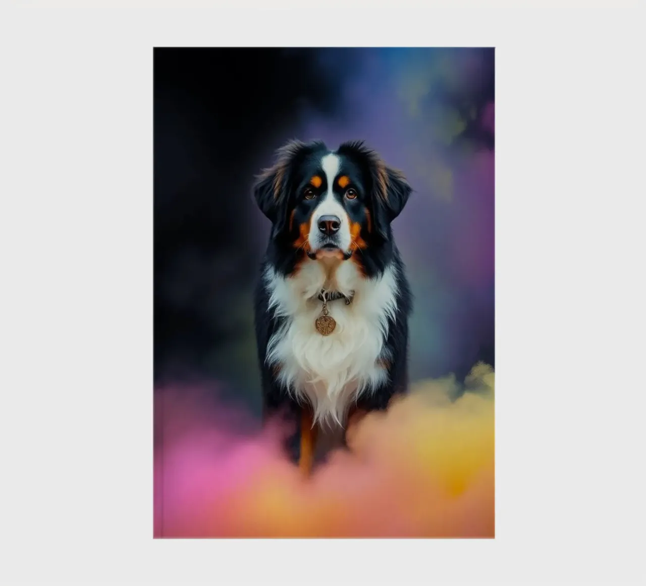 The colorful Bernese Mountain Dog #170 notebook by Yumis.Beargang.and.Me