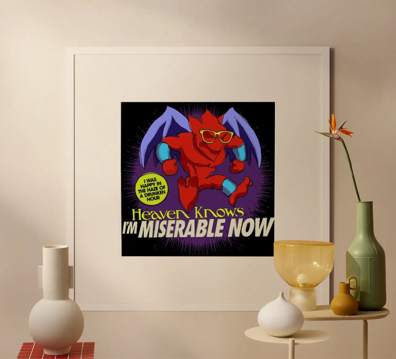 Heaven Knows poster con telaio in alluminio da Butcher Billy