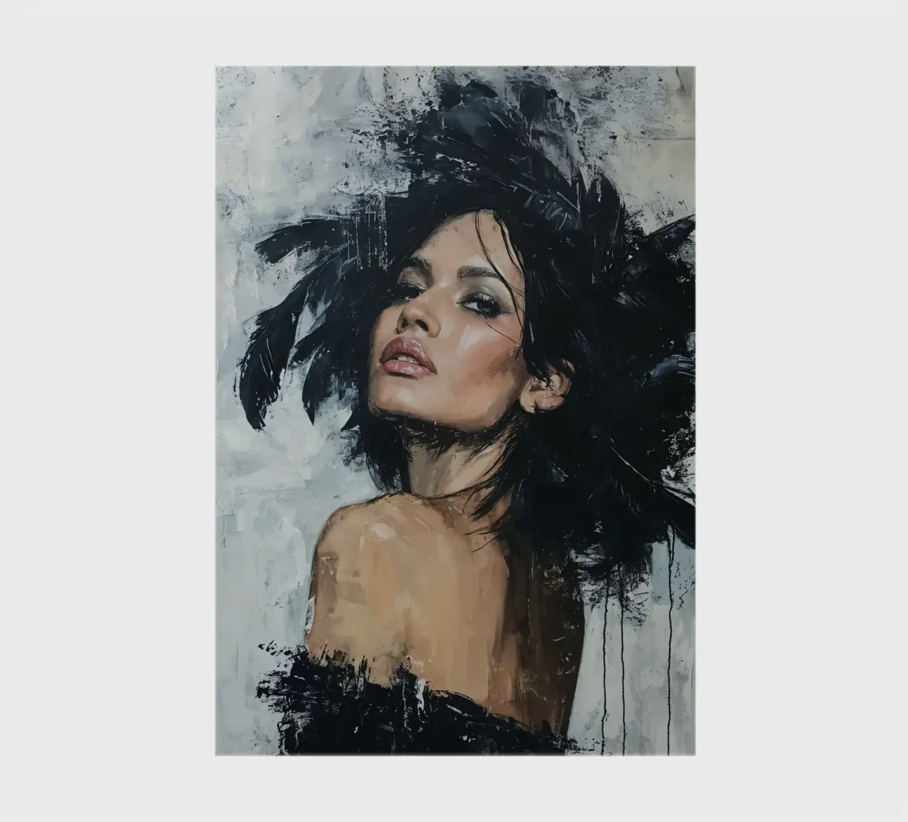 Woman with Black Feathers notebook by Lisa Artifexia