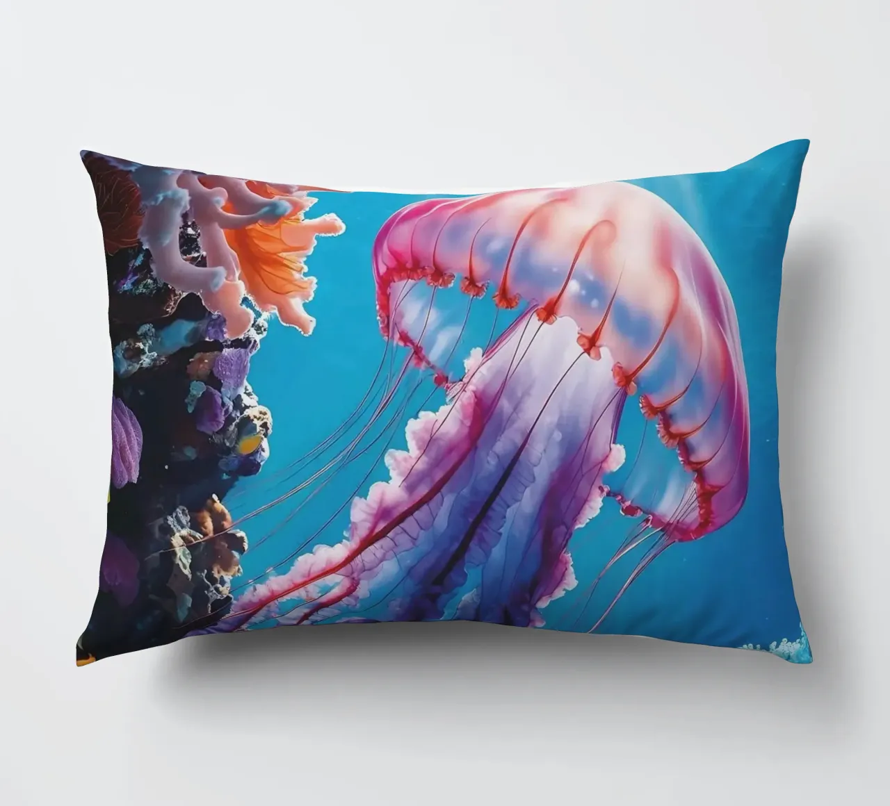 🪸🪼 Jellyfish Pink | Floating Silence (2) decorative cushion by Trinkets NL Design Studio