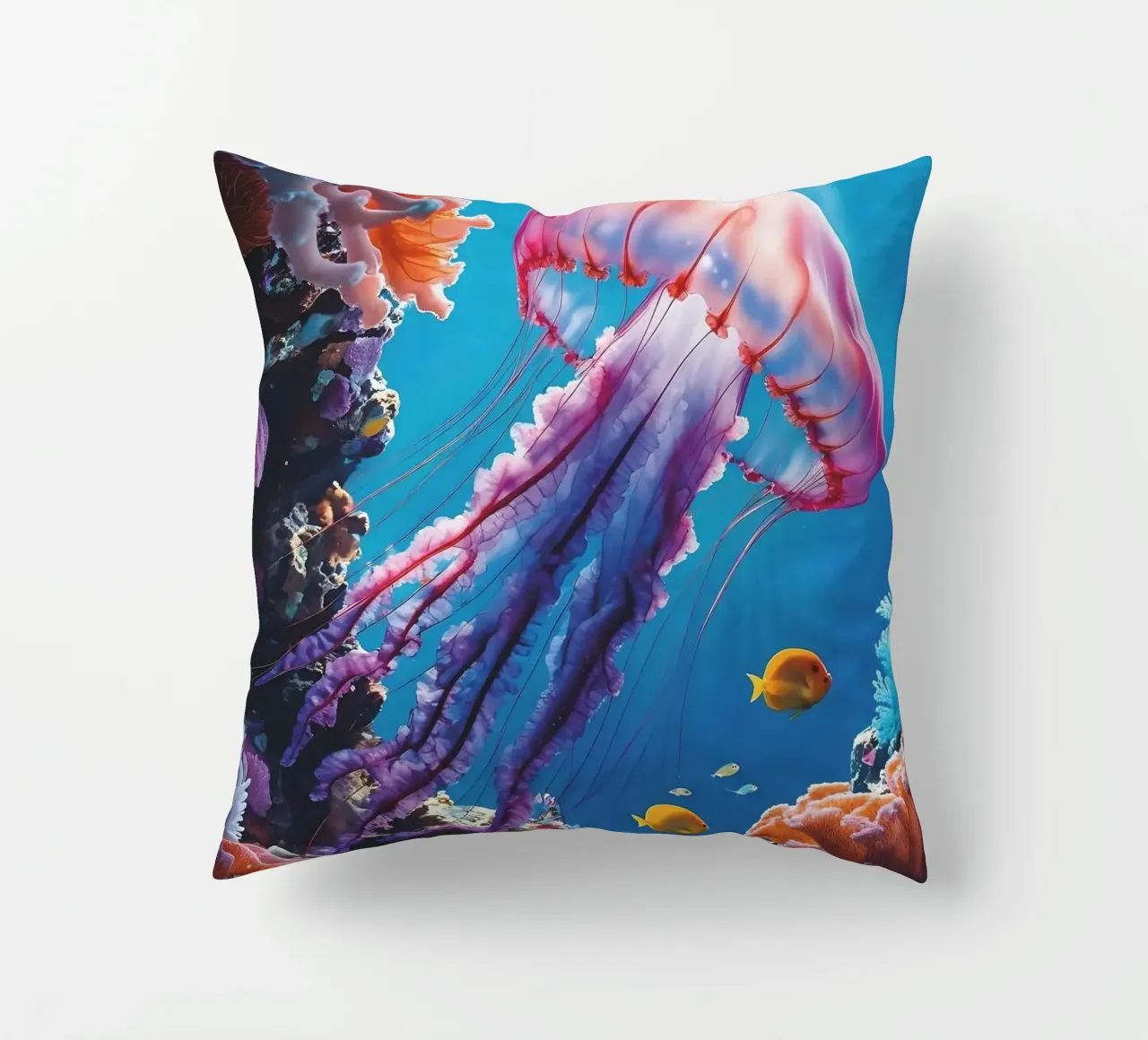 🪸🪼 Jellyfish Pink | Floating Silence (2) decorative cushion by Trinkets NL Design Studio