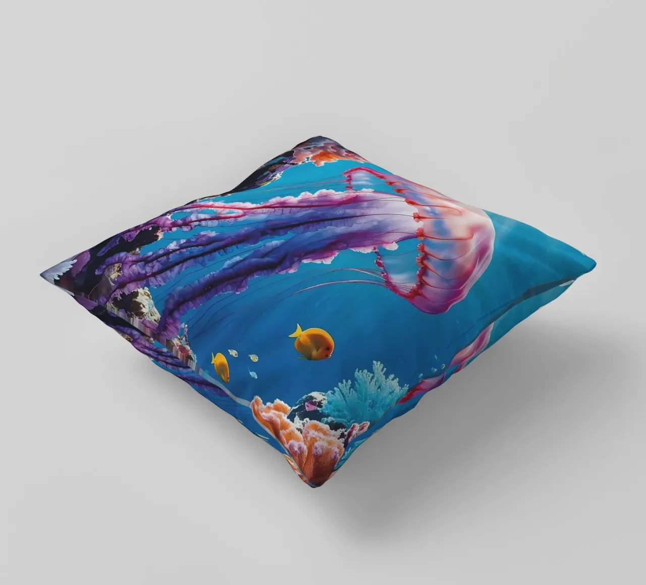 🪸🪼 Jellyfish Pink | Floating Silence (2) decorative cushion by Trinkets NL Design Studio