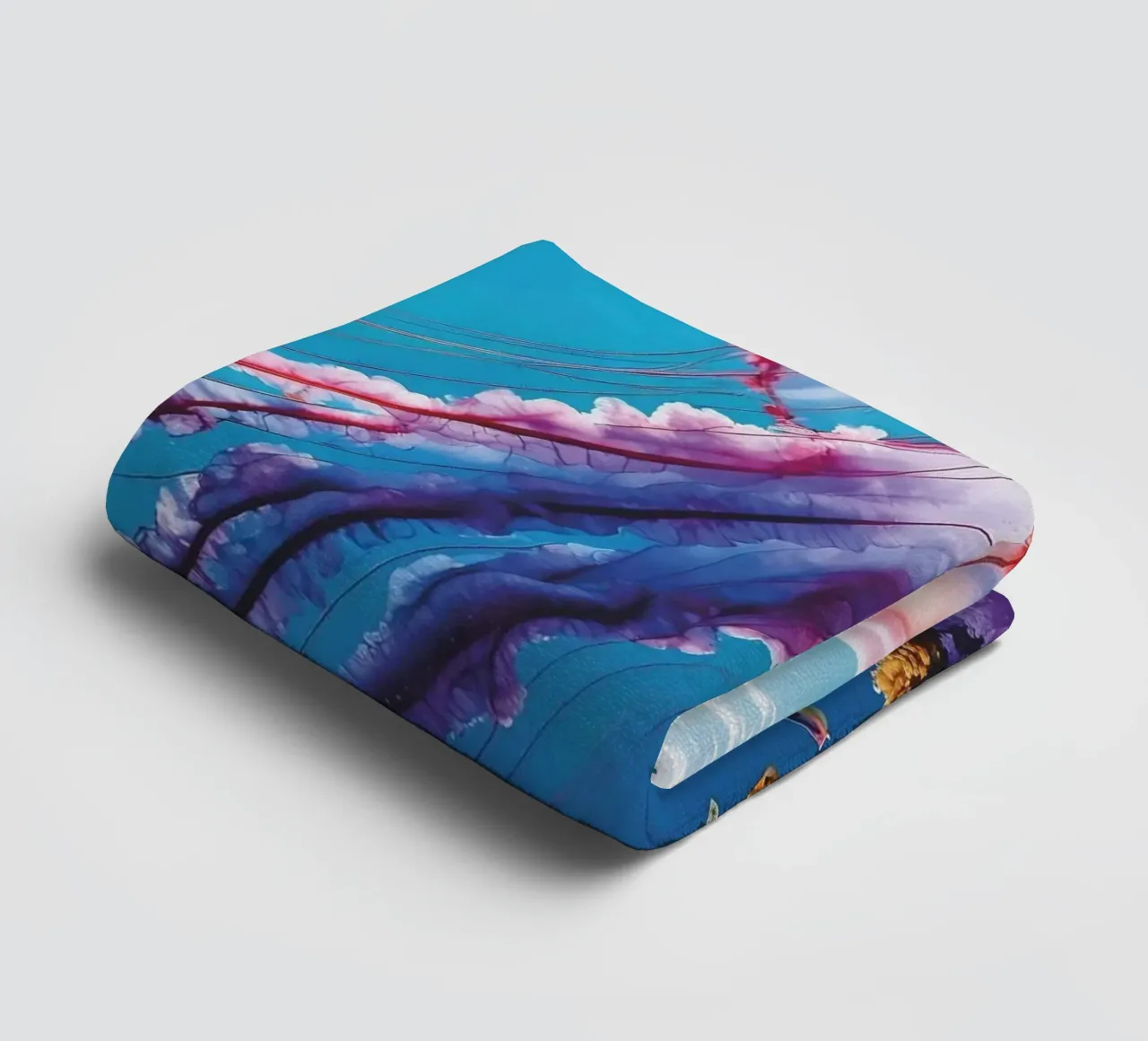 🪸🪼 Jellyfish Pink | Floating Silence (2) towel by Trinkets NL Design Studio