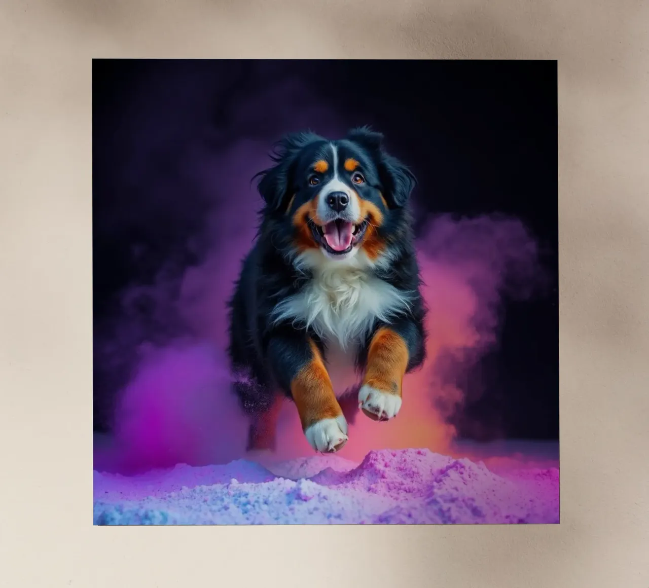 The colorful Bernese Mountain Dog #172 backlit film by Yumis.Beargang.and.Me