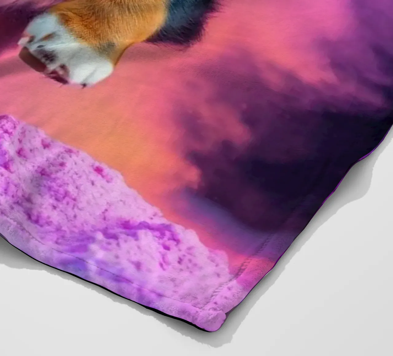 The colorful Bernese Mountain Dog #172 fleece blanket by Yumis.Beargang.and.Me
