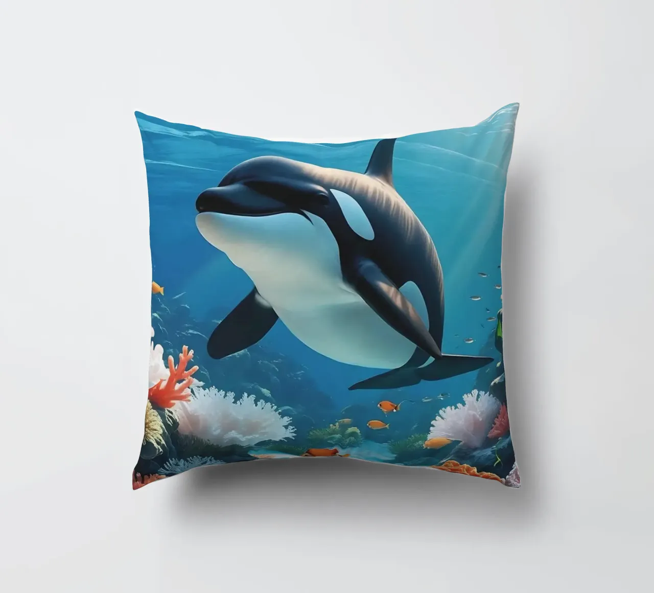 Orca | Magia subacquea in movimento (2) cuscino da Trinkets NL Design Studio