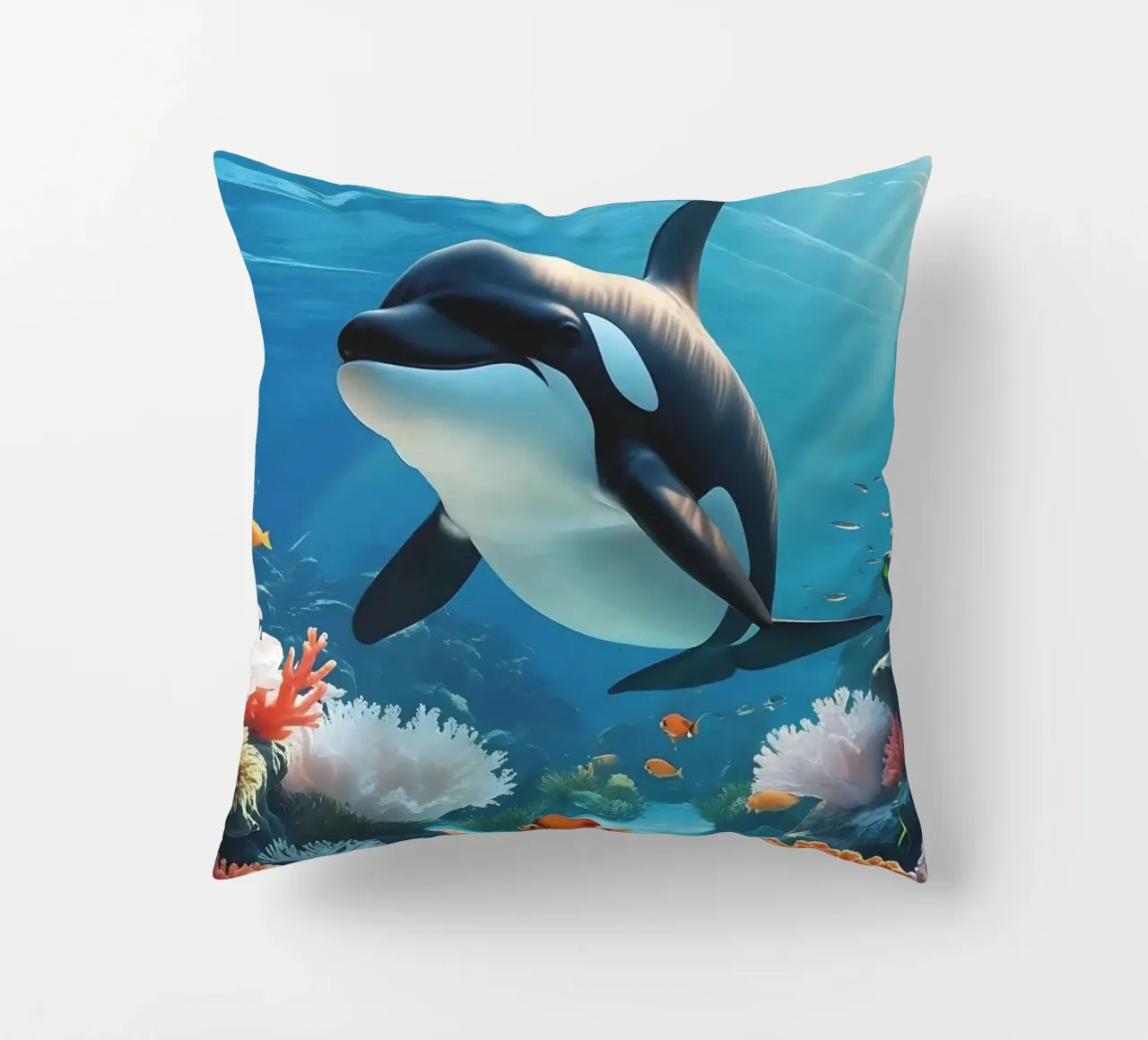 Orca | Magia subacquea in movimento (2) cuscino da Trinkets NL Design Studio