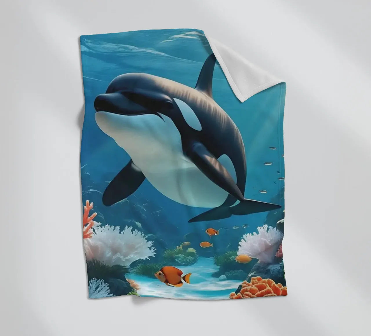 Orca | Magia subacquea in movimento (2) coperta in pile da Trinkets NL Design Studio