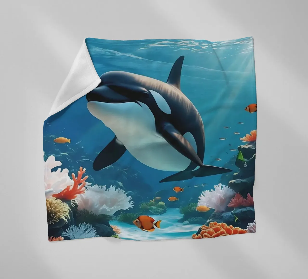 Orca | Magia subacquea in movimento (2) coperta in pile da Trinkets NL Design Studio