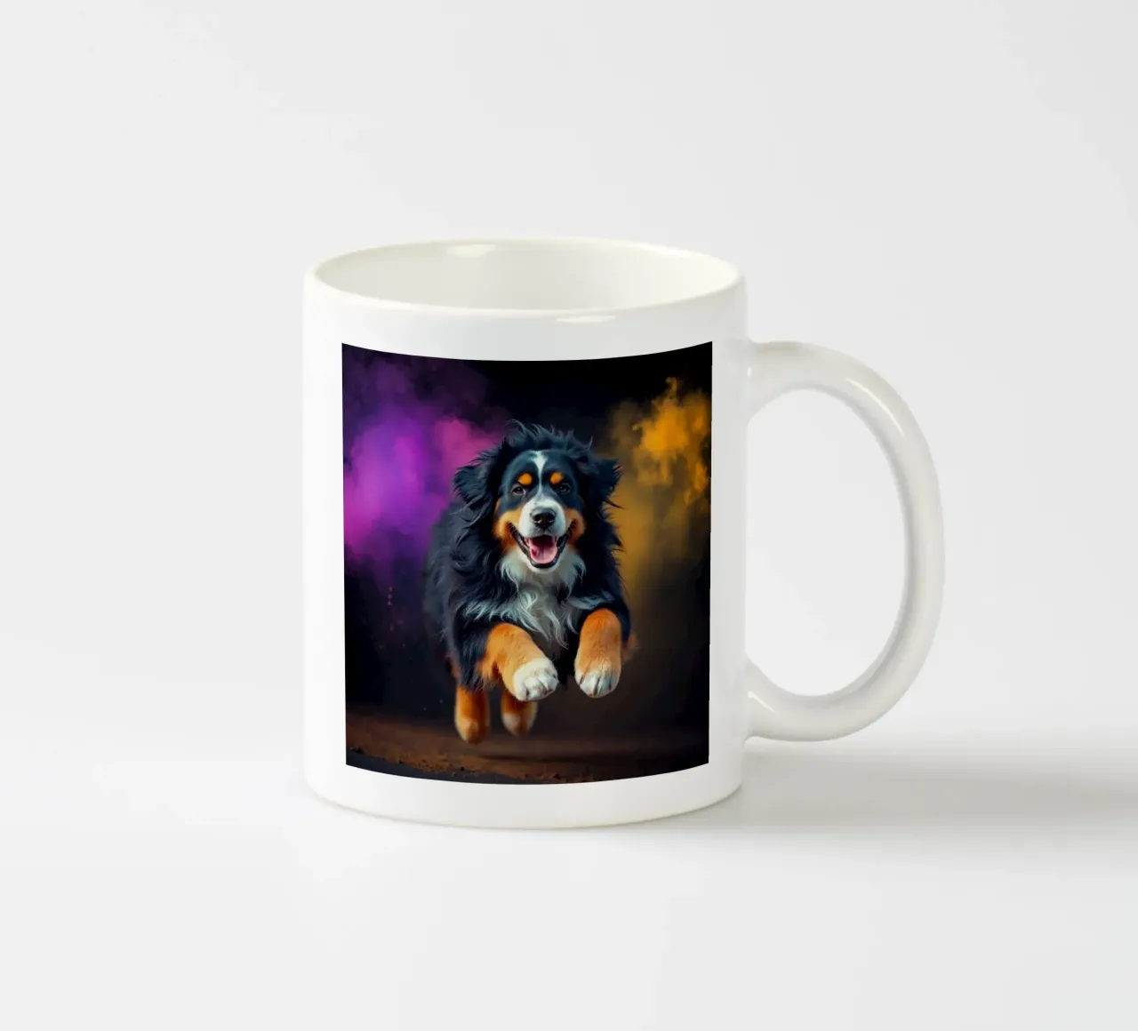 The colorful Bernese Mountain Dog #173 ceramic mug by Yumis.Beargang.and.Me
