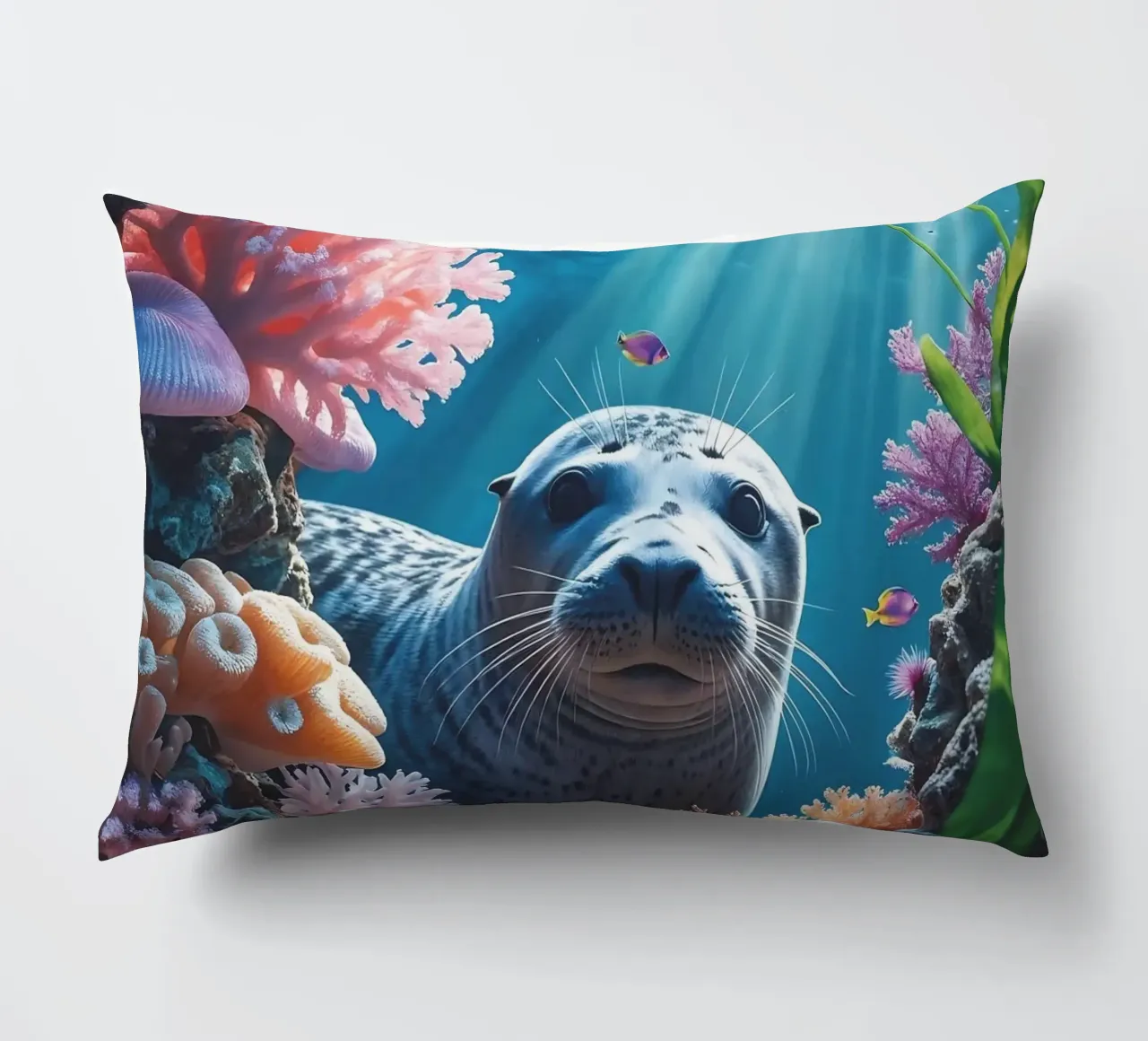 Foca grigia | Dove la luce colpisce il mare cuscino da Trinkets NL Design Studio