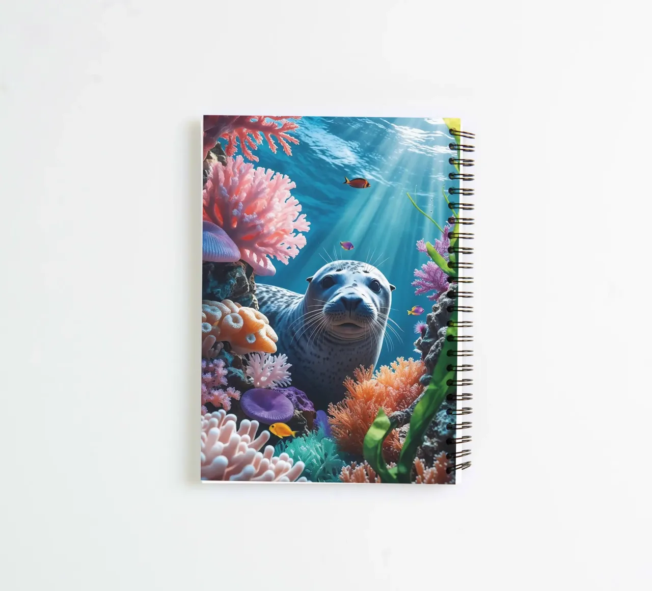 🪸🦭 Kegelrobbe | Wo das Licht auf das Meer trifft Ringbuch von Trinkets NL Design Studio