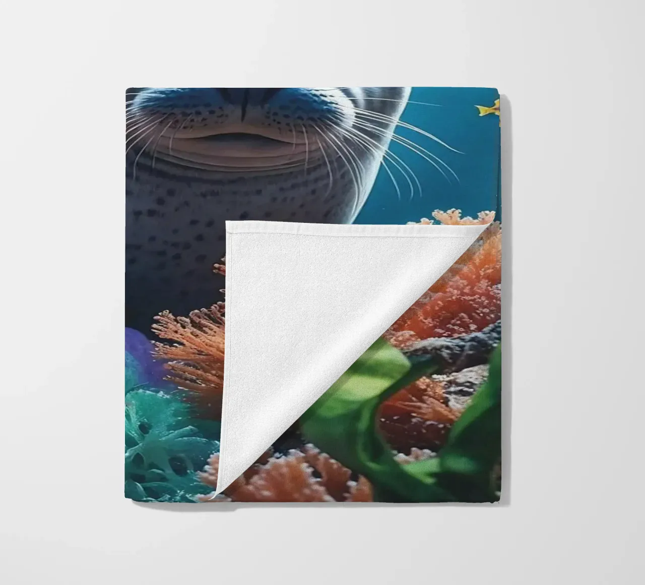 Kegelrobbe | Wo das Licht auf das Meer trifft Strandtuch von Trinkets NL Design Studio