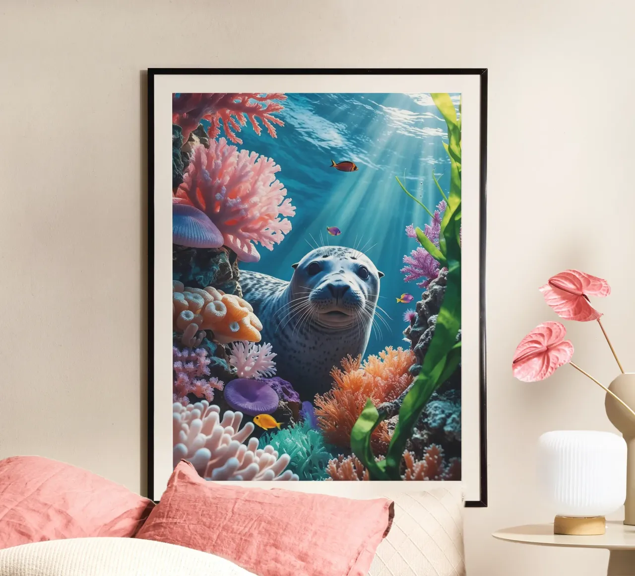 Kegelrobbe | Wo das Licht auf das Meer trifft Hahnemühle von Trinkets NL Design Studio