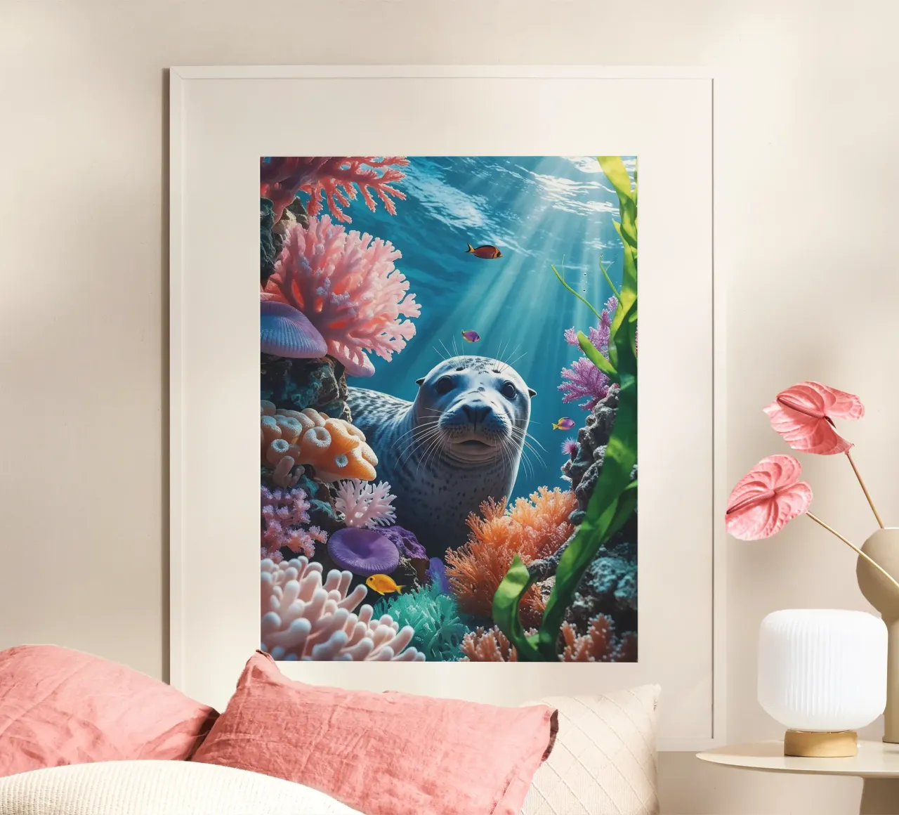 Kegelrobbe | Wo das Licht auf das Meer trifft Hahnemühle von Trinkets NL Design Studio