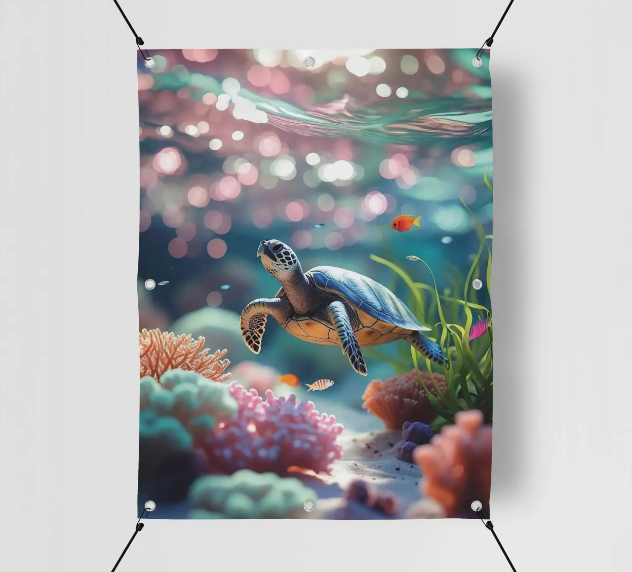 🪸🐢 Sea turtle | Light play in the Coral Reef pvc cover by Trinkets NL Design Studio