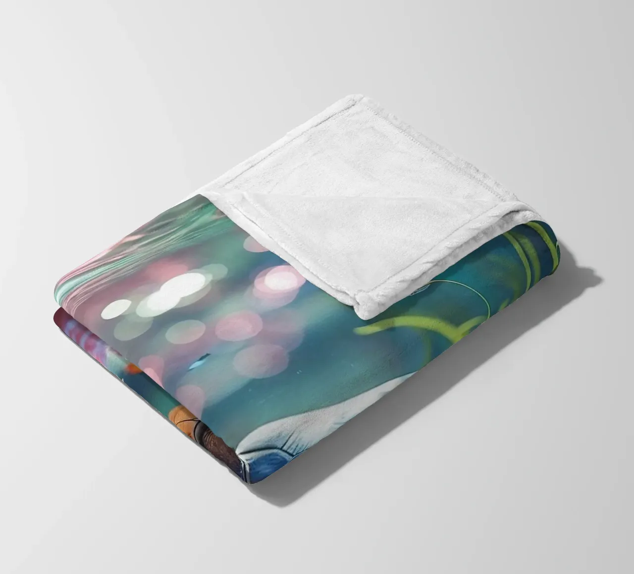 🪸🐢 Sea turtle | Light play in the Coral Reef fleece blanket by Trinkets NL Design Studio
