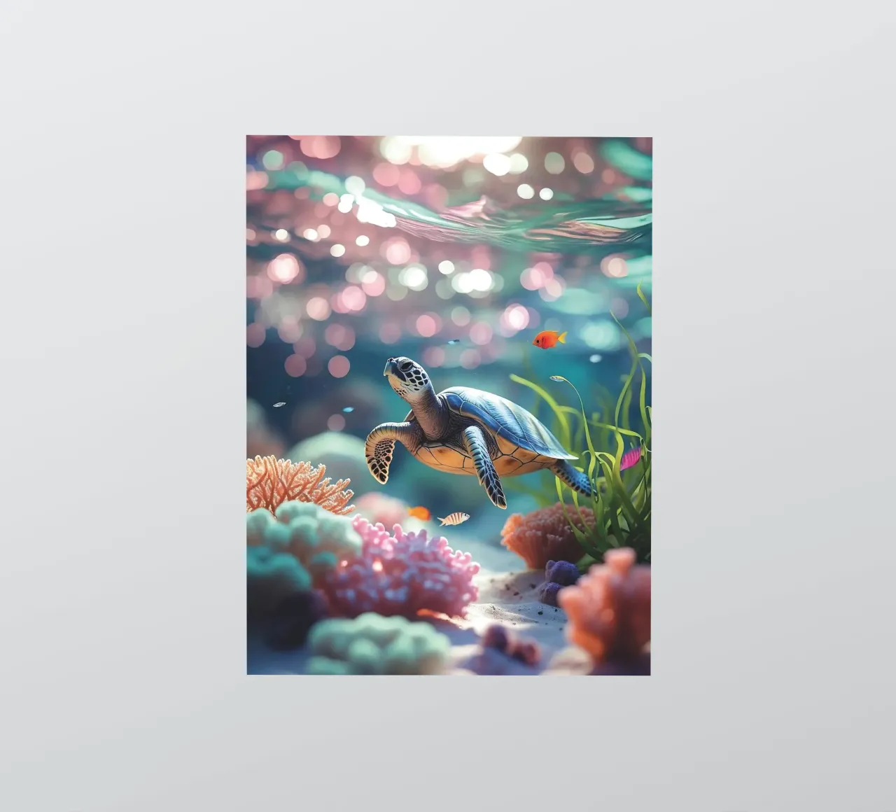 🪸🐢 Sea turtle | Light play in the Coral Reef sticker by Trinkets NL Design Studio