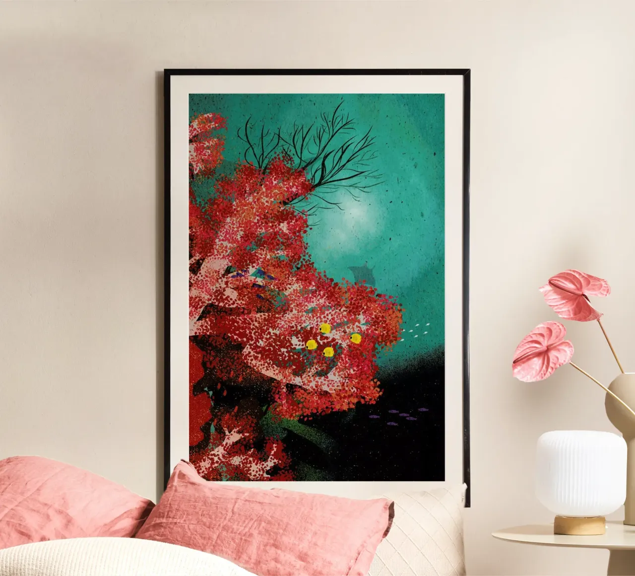 Water Palace poster con telaio in alluminio da Duong Tu Tran