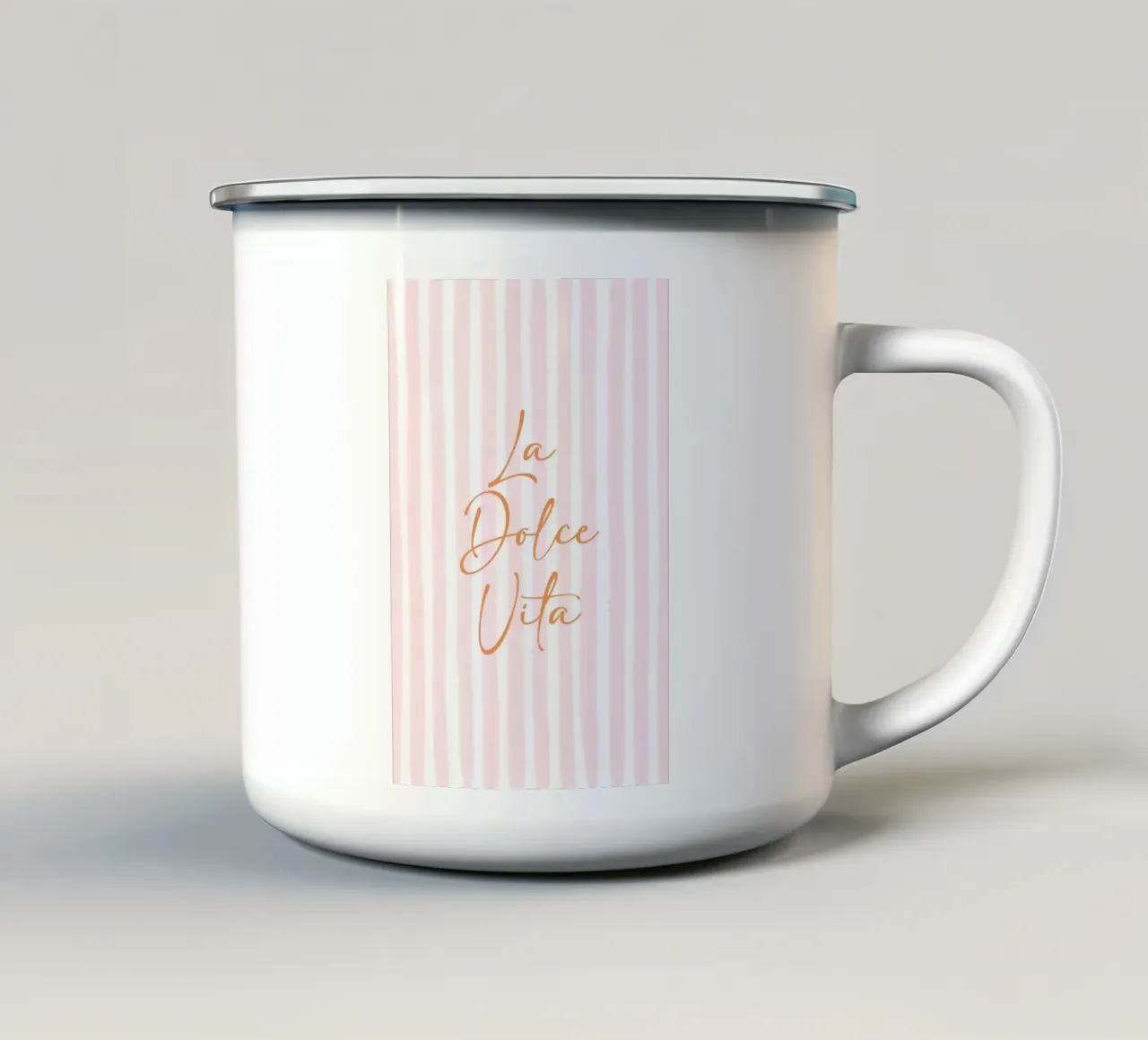 La Dolce Vita, Italy Print enamel mug by DolceVita
