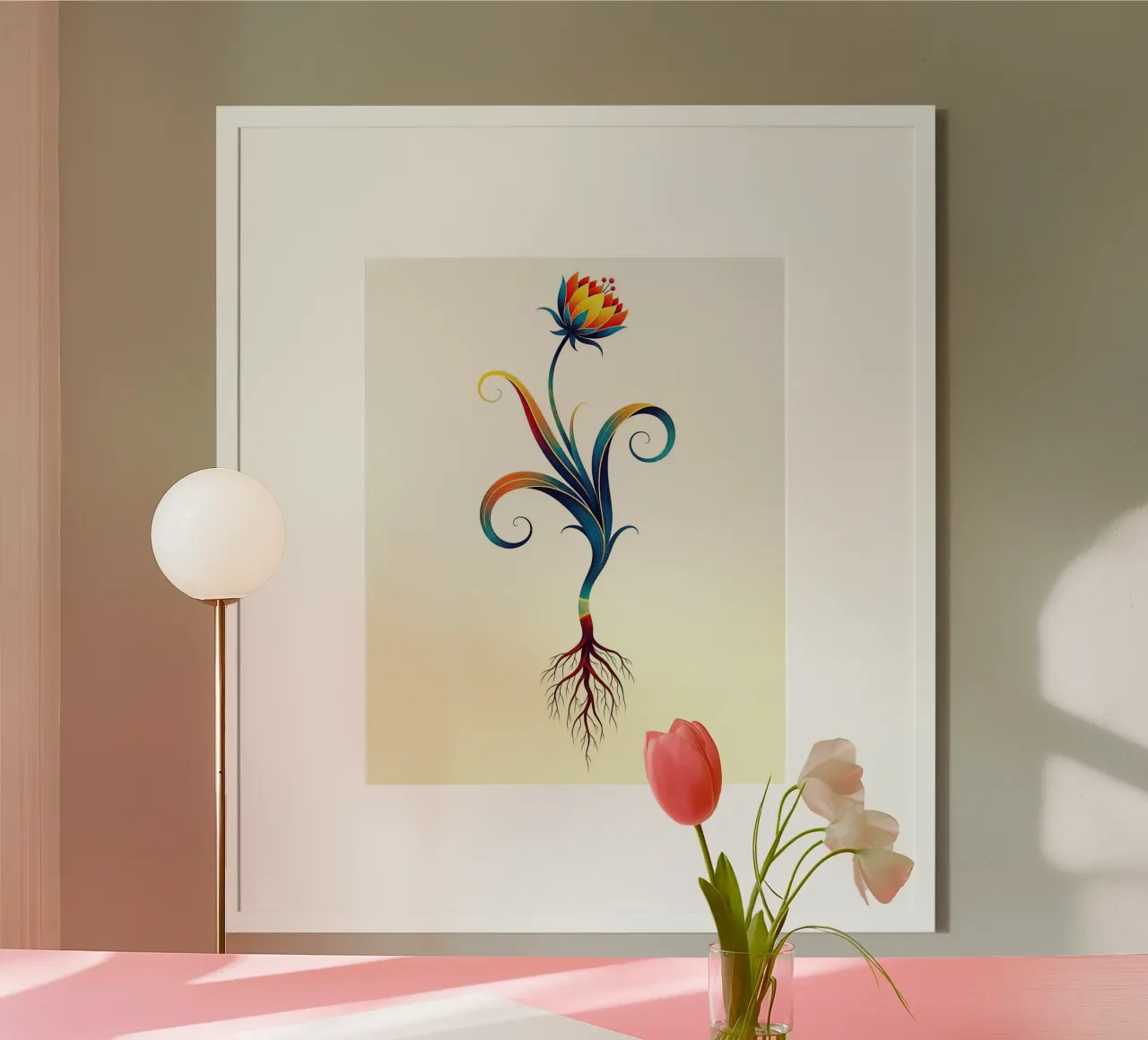 Floral bauhaus #027: Ethereal Bloom poster da Zen Design