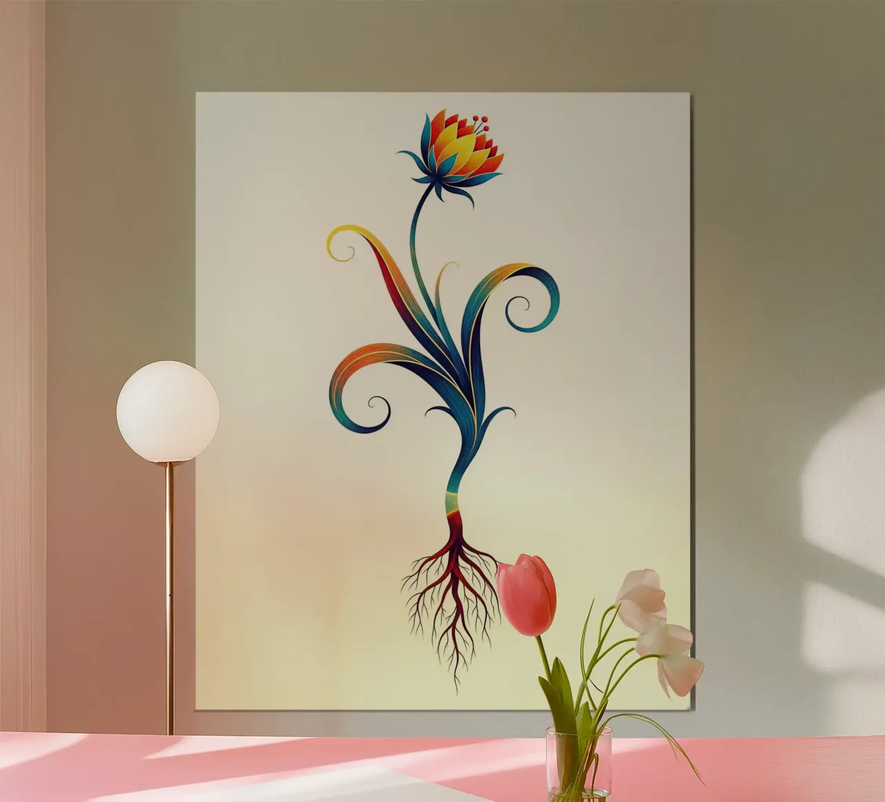 Floral bauhaus #027: Ethereal Bloom poster da Zen Design