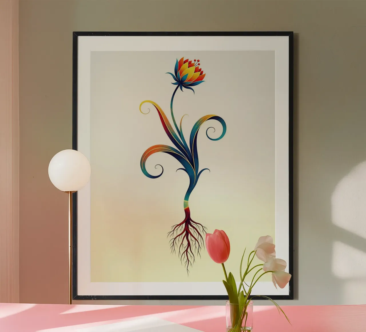 Floral bauhaus #027: Ethereal Bloom poster da Zen Design
