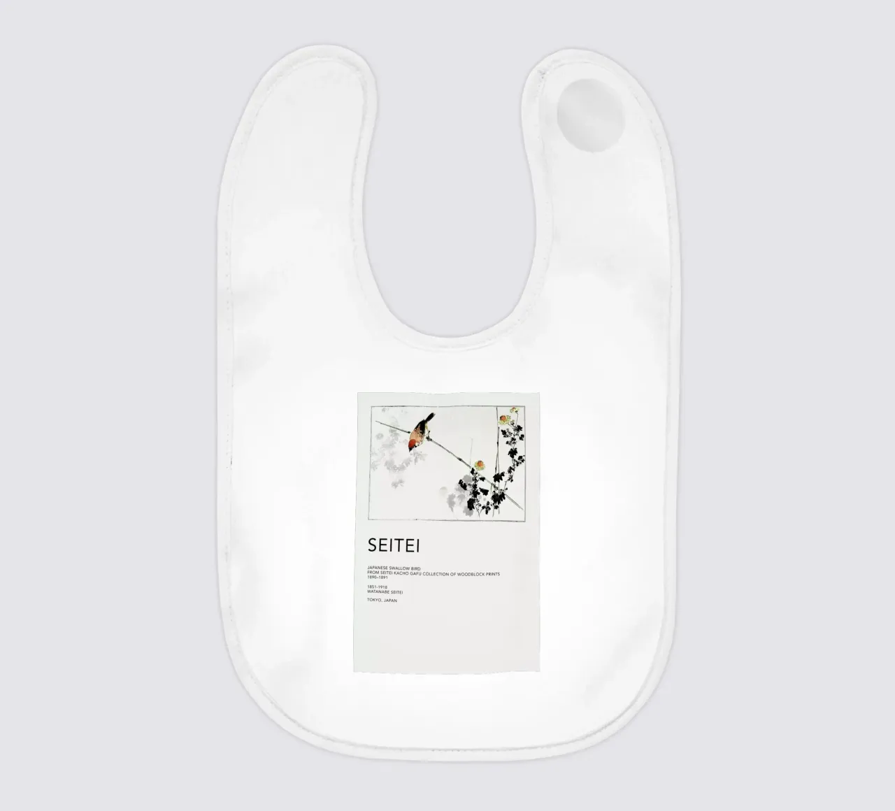 Seitei - Japanese Swallow Bird baby bib by Vintage by JUNIQE