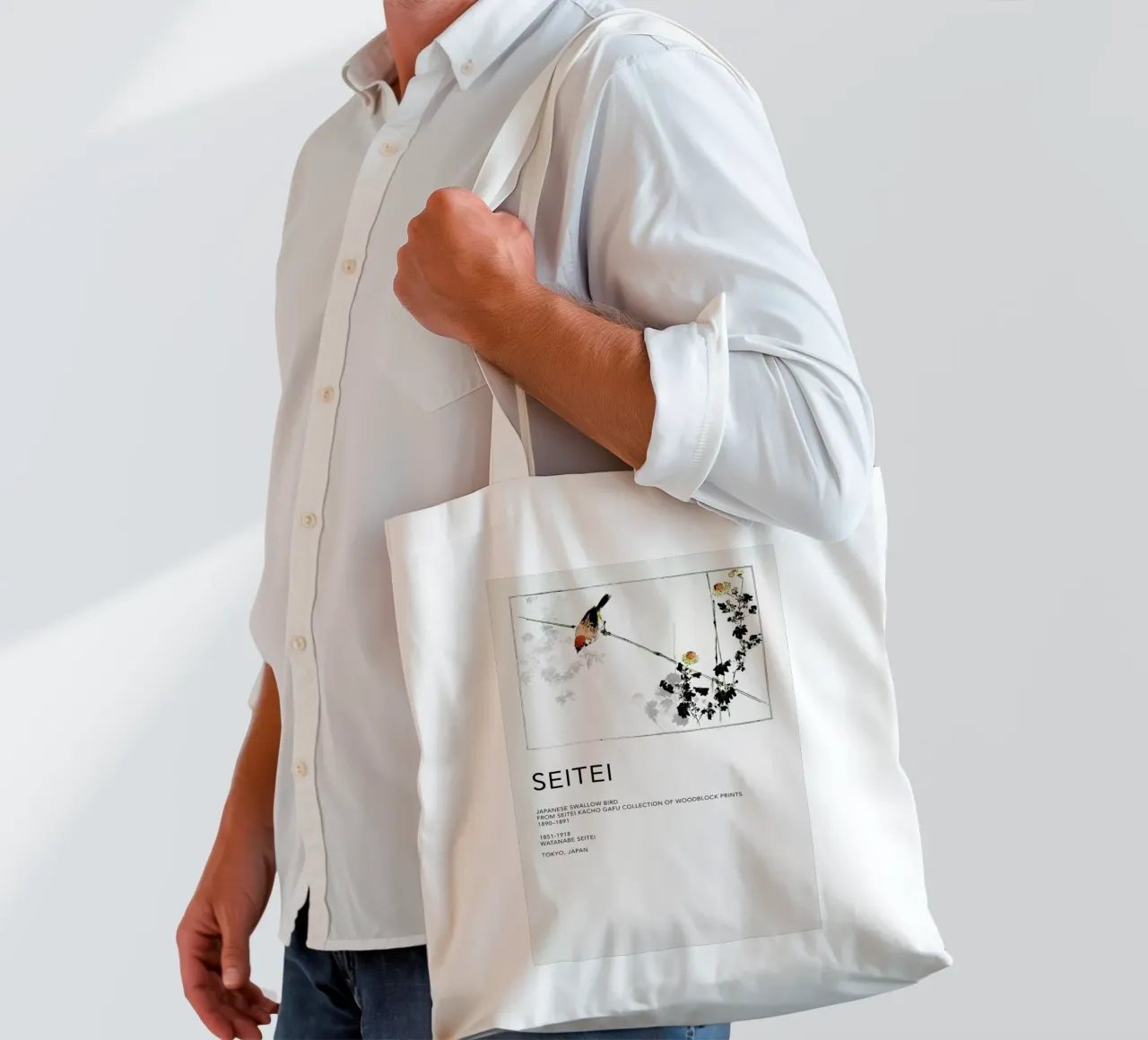 Seitei - Japanese Swallow Bird tote bag by Vintage by JUNIQE