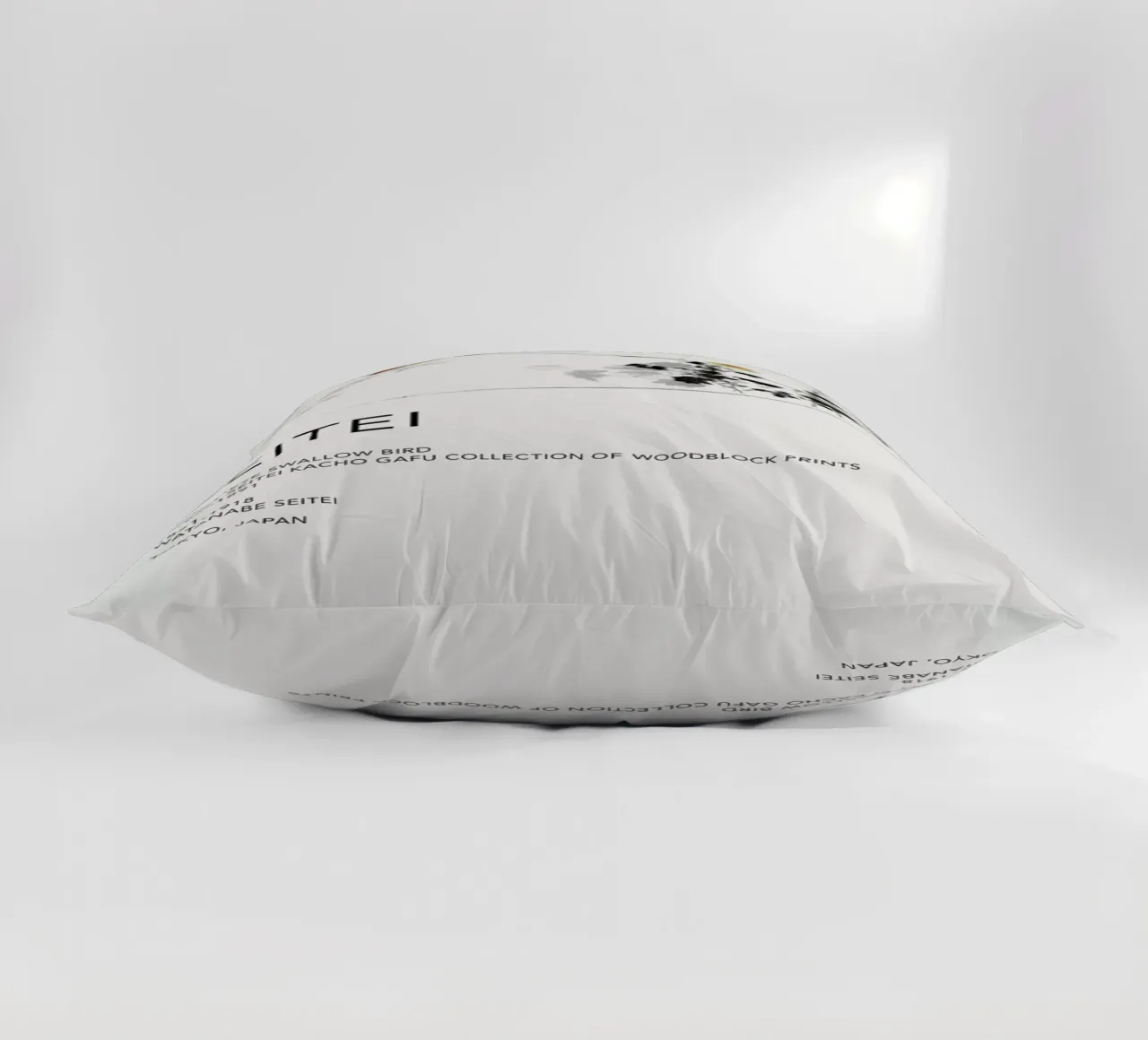 Seitei - Japanese Swallow Bird decorative cushion by Vintage by JUNIQE