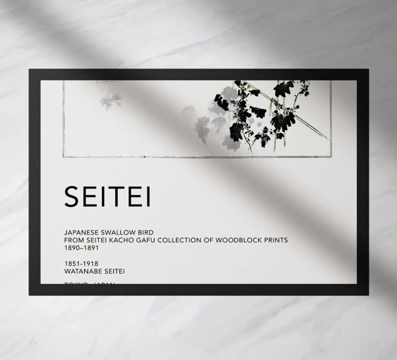 Seitei - Japanese Swallow Bird doormat by Vintage by JUNIQE