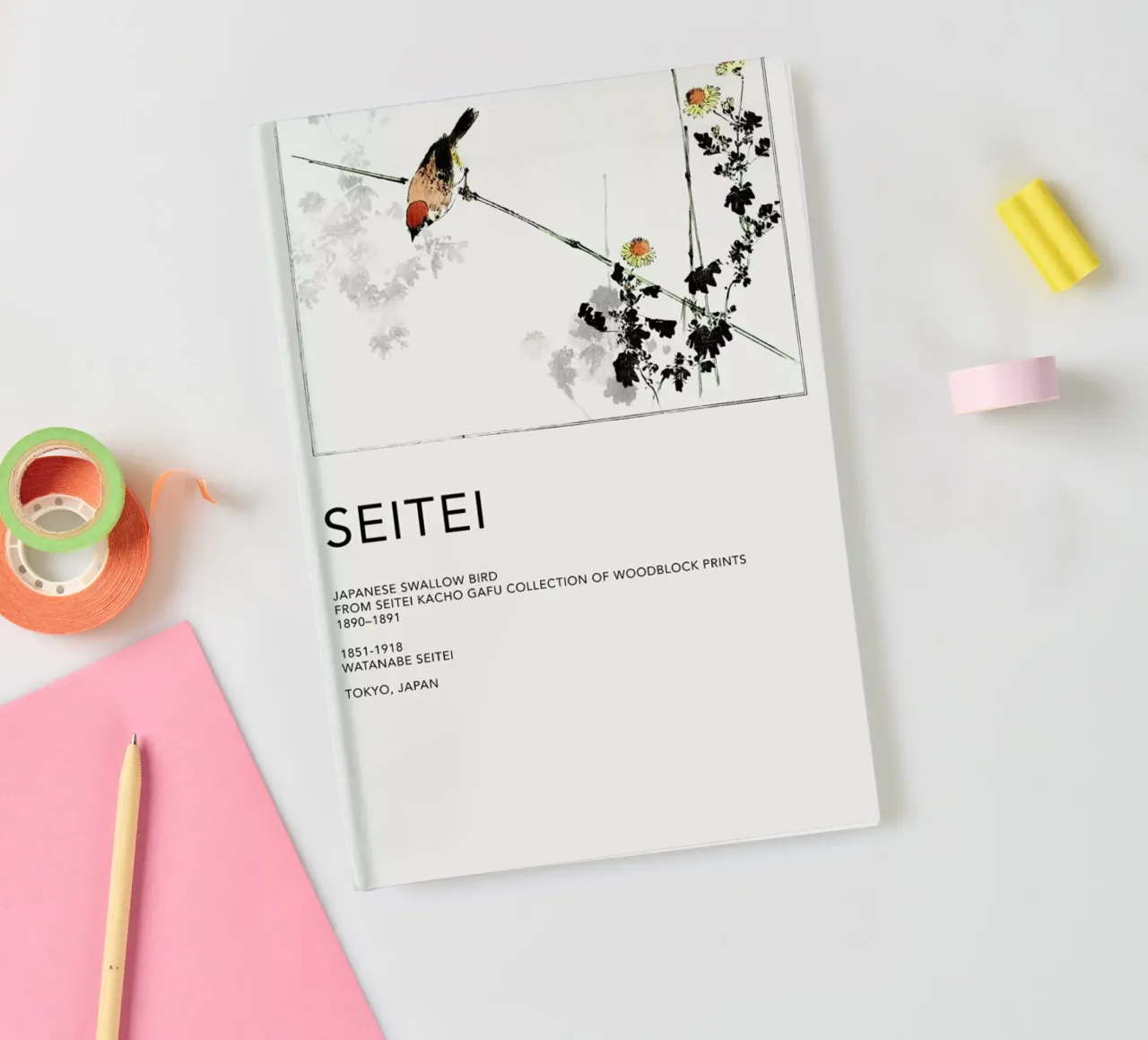 Seitei - Japanese Swallow Bird notebook by Vintage by JUNIQE