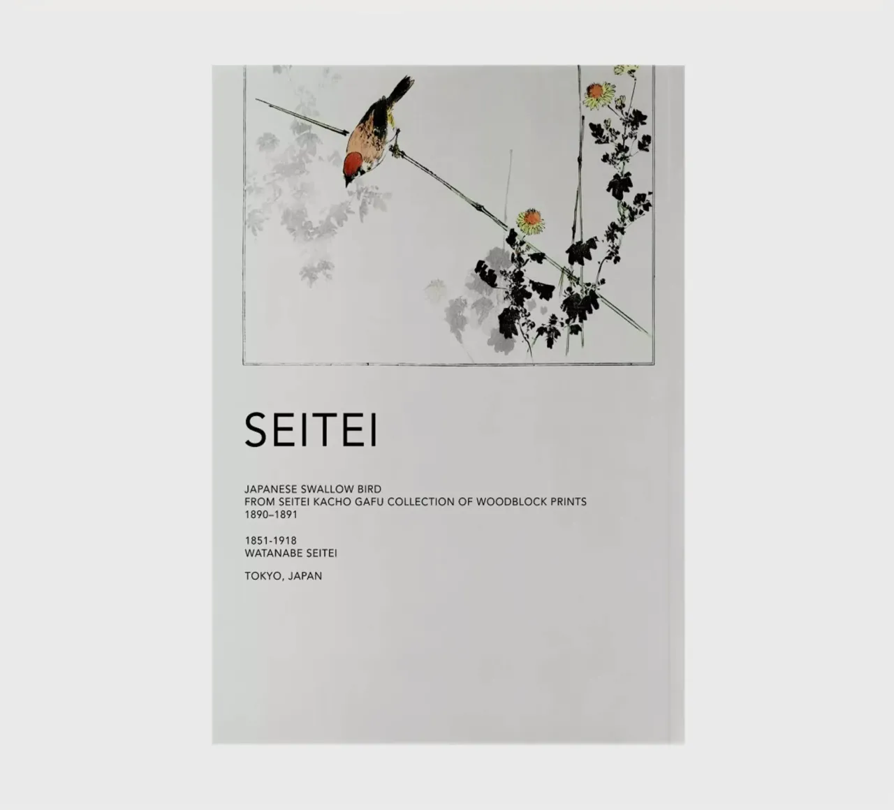 Seitei - Japanese Swallow Bird notebook by Vintage by JUNIQE