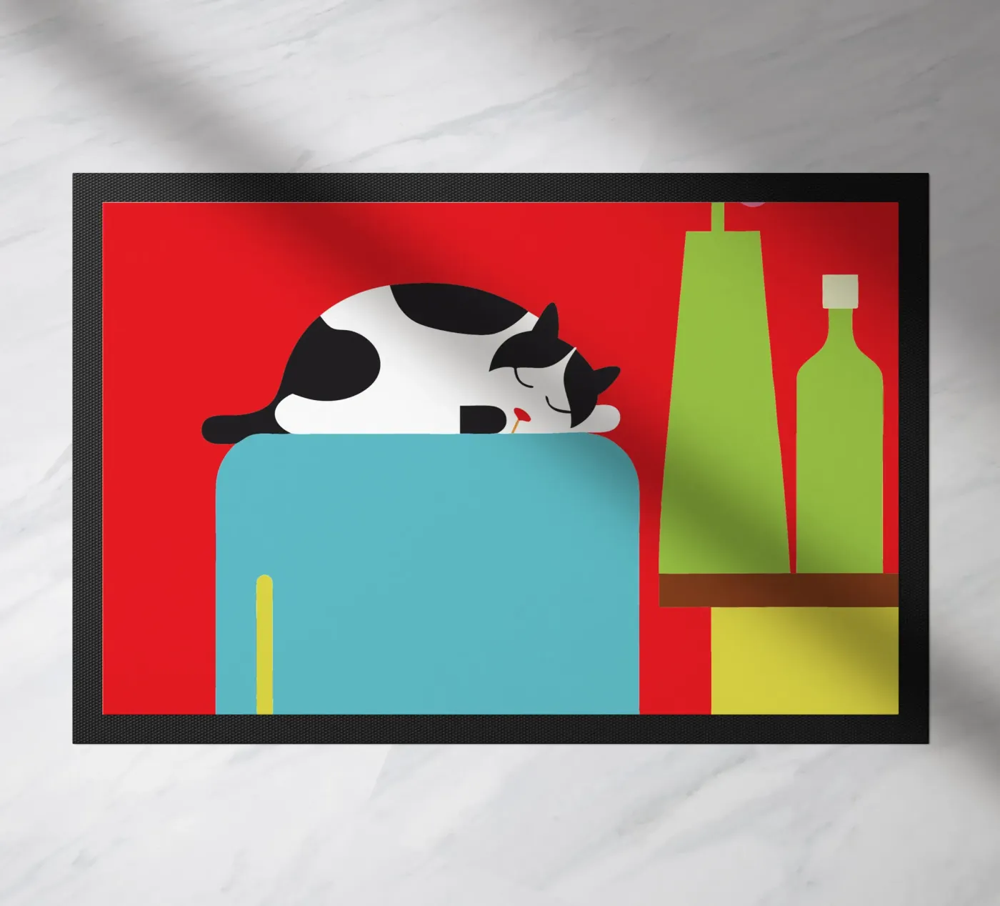 Sleeping Cat doormat by LOOK DIFFERENT