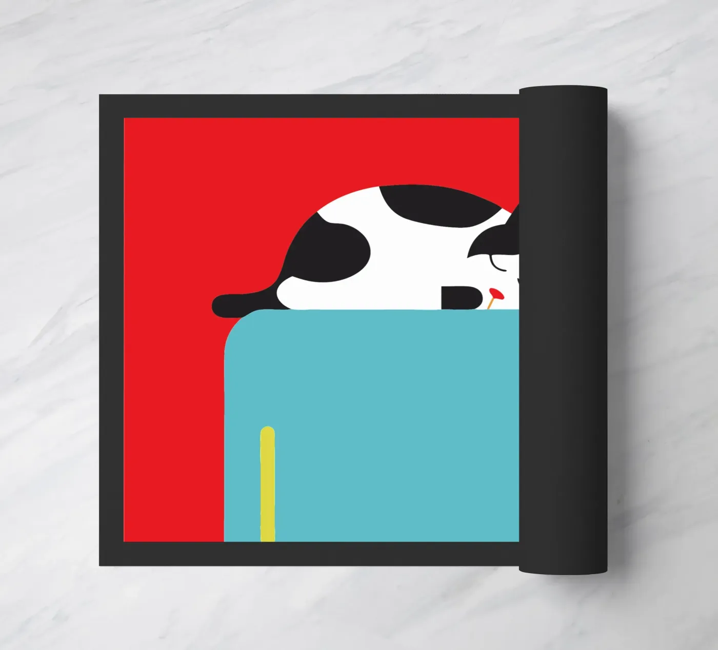 Sleeping Cat doormat by LOOK DIFFERENT