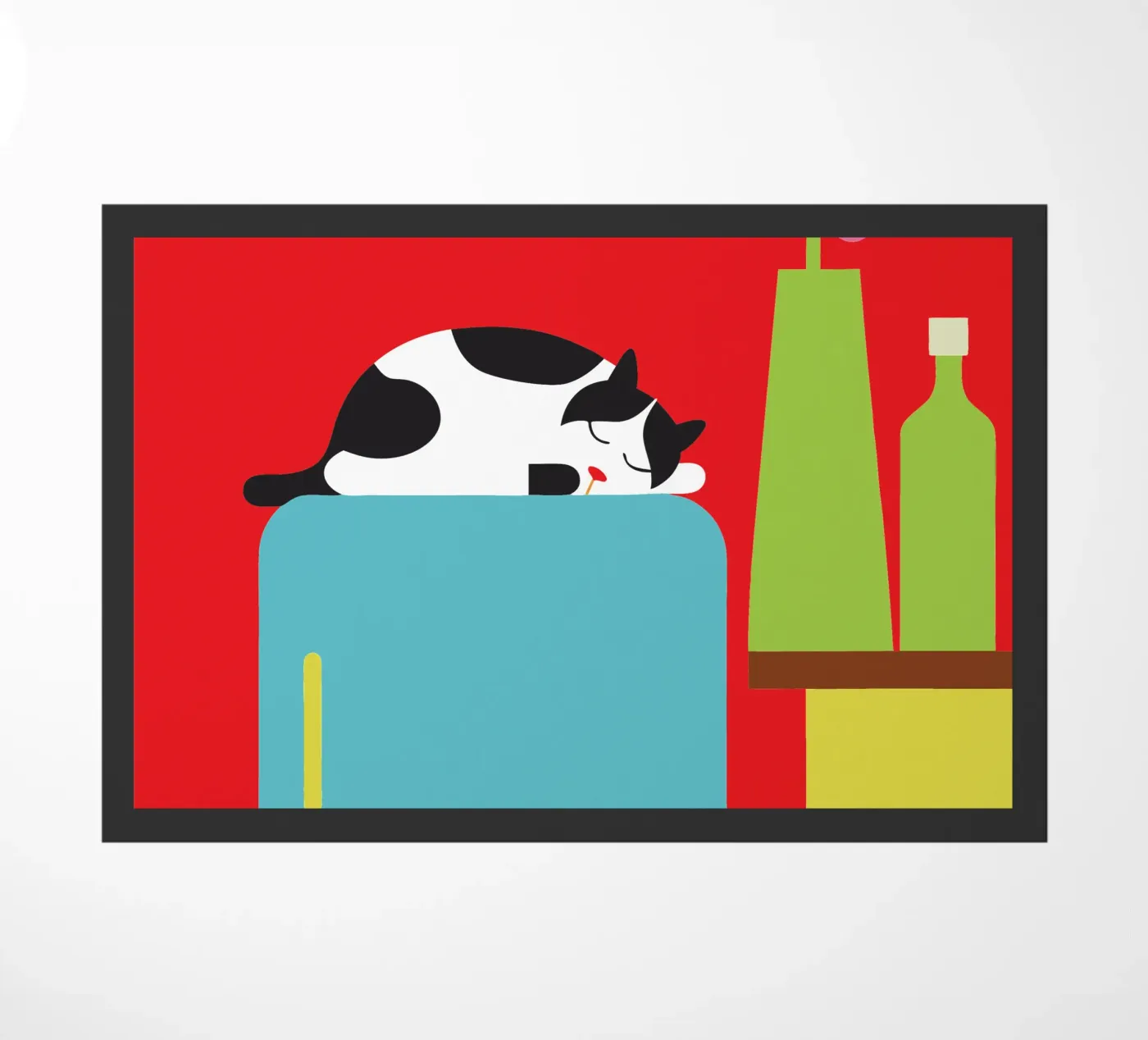 Sleeping Cat doormat by LOOK DIFFERENT