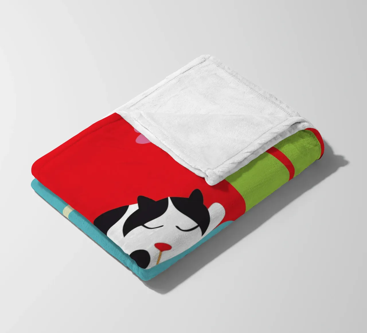 Sleeping Cat fleece blanket by LOOK DIFFERENT