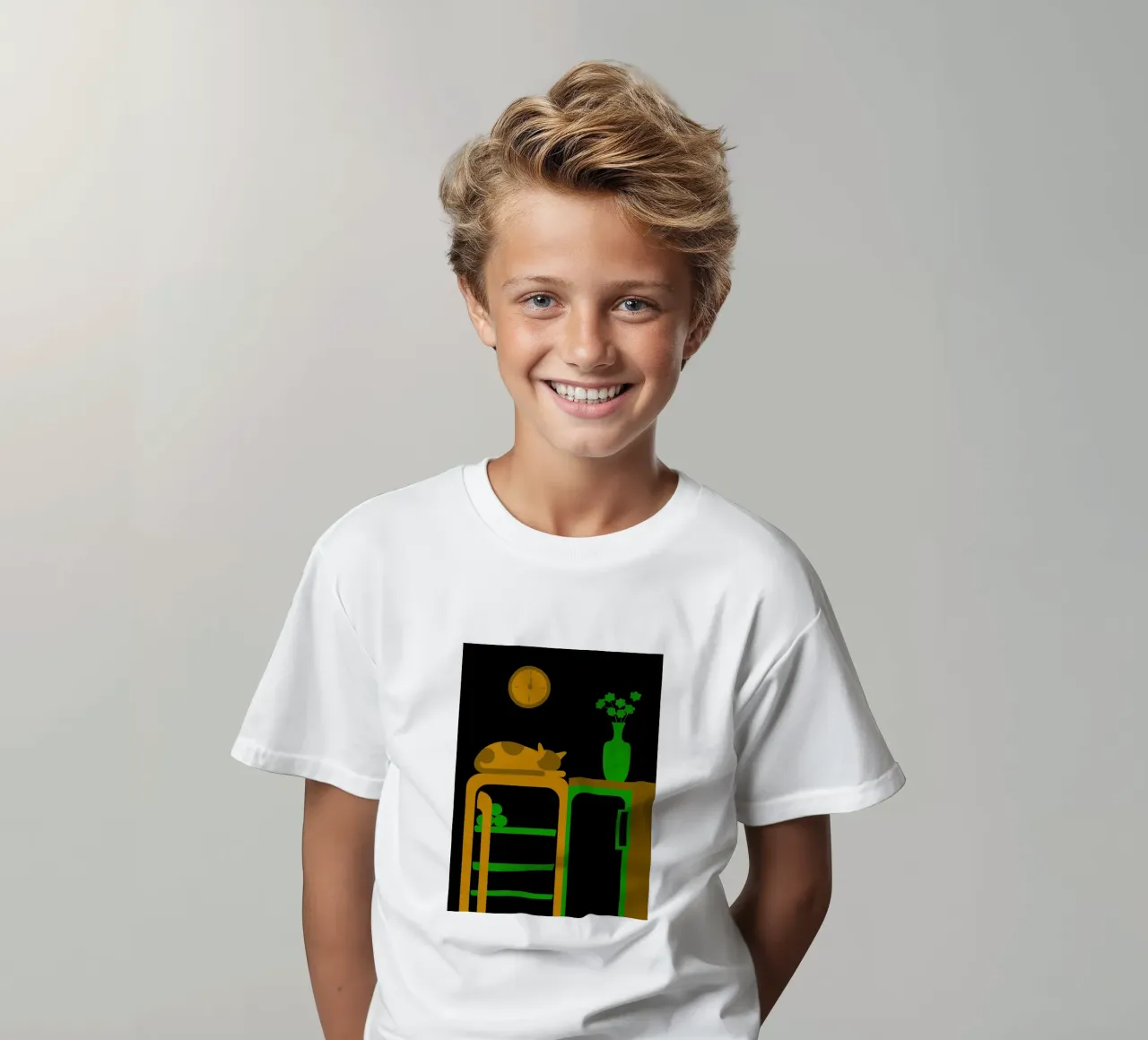Sleeping Cat kids t-shirt by LOOK DIFFERENT