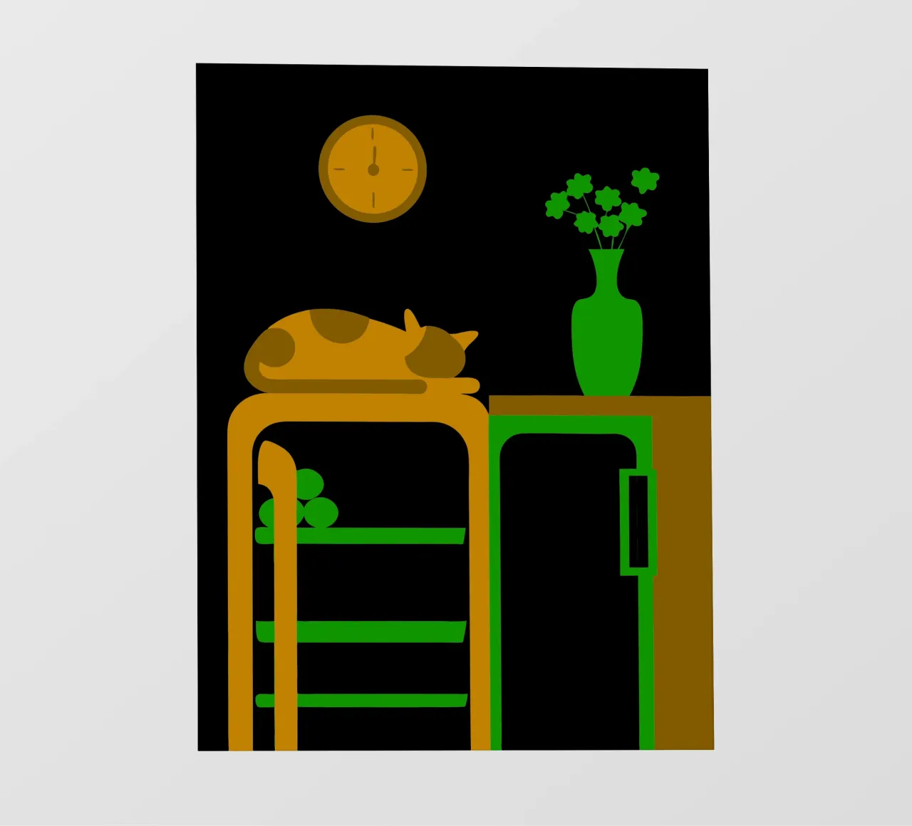 Gatto che dorme pellicola backlit da LOOK DIFFERENT
