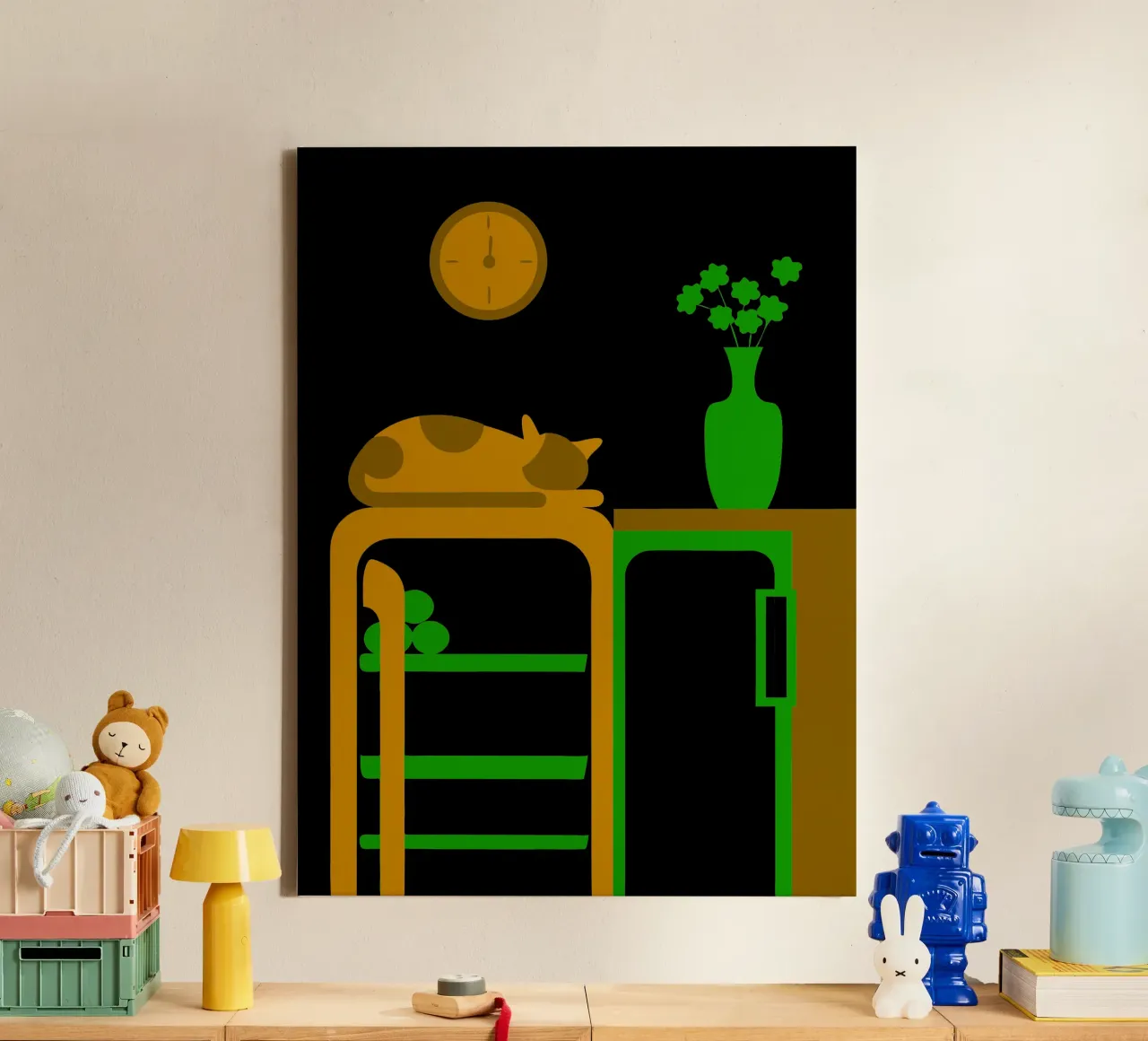 Sleeping Cat canvas by LOOK DIFFERENT