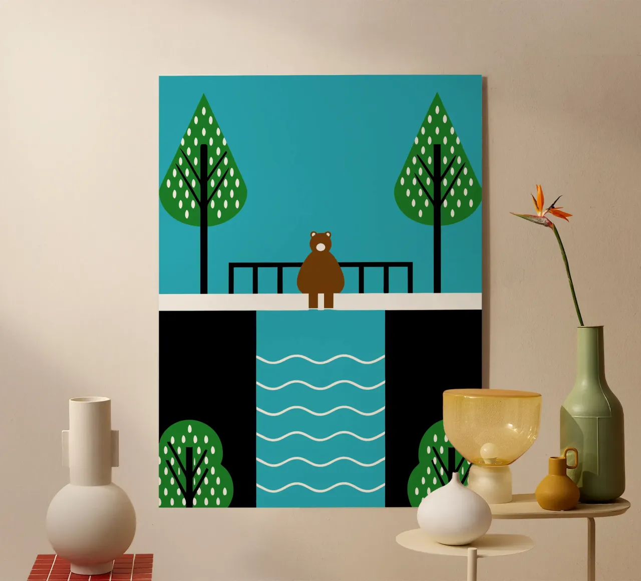 Lone Bear acryl van LOOK DIFFERENT