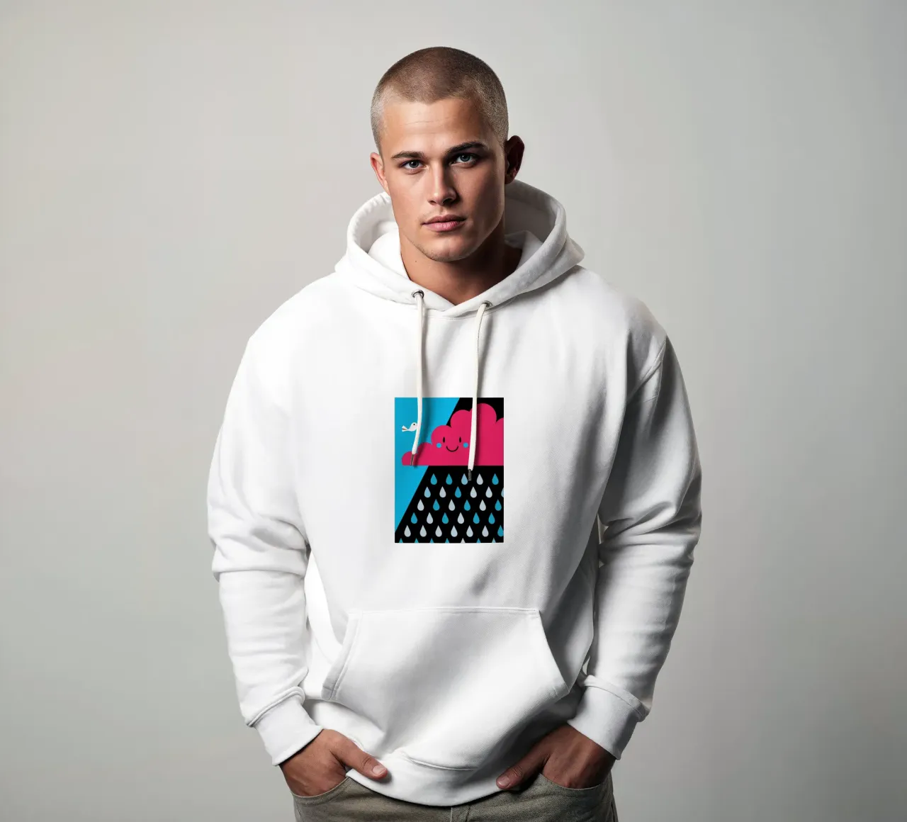 Nubes de lluvia sudadera con capucha de LOOK DIFFERENT