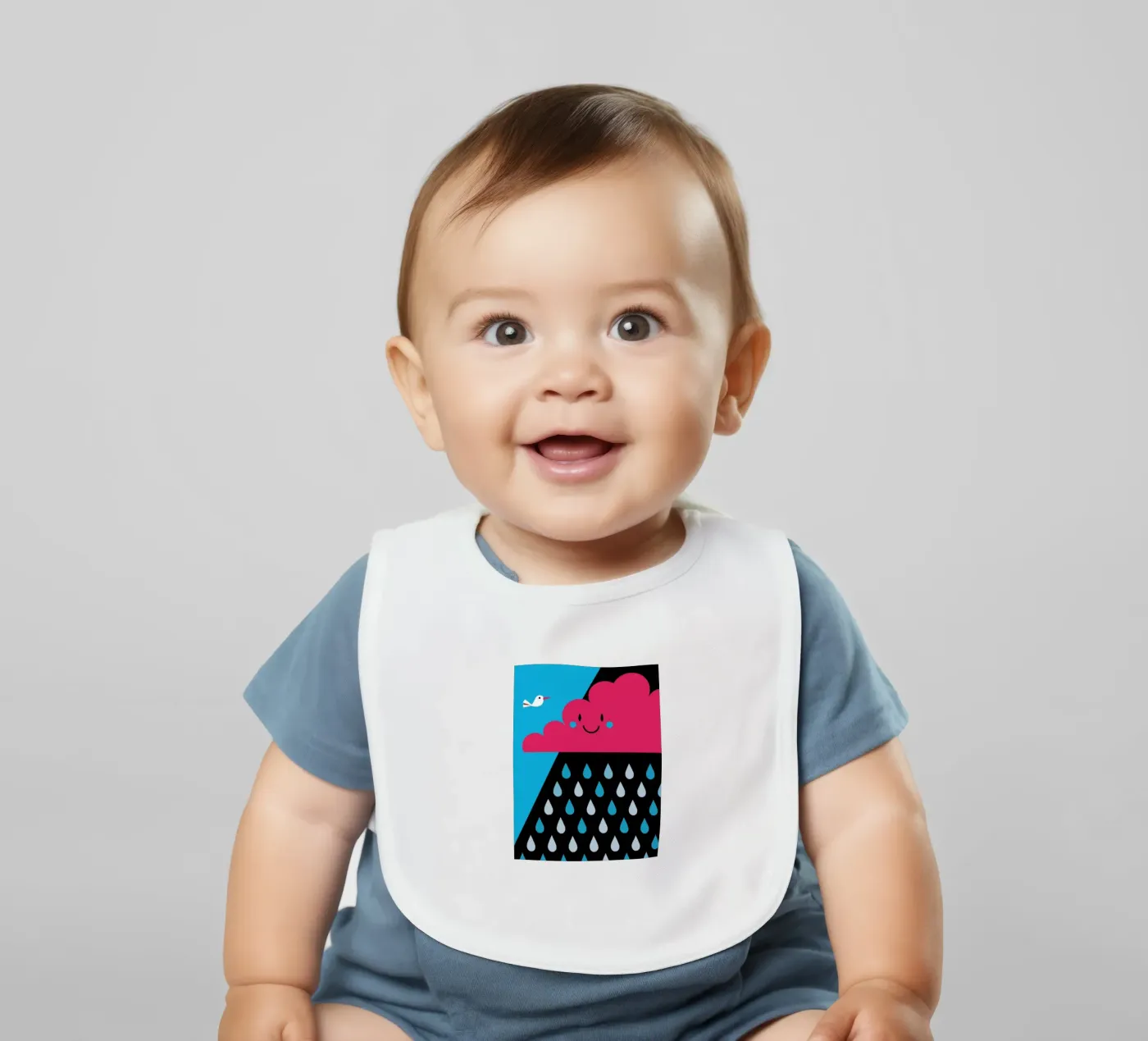 Rain Clouds Babylätzchen von LOOK DIFFERENT