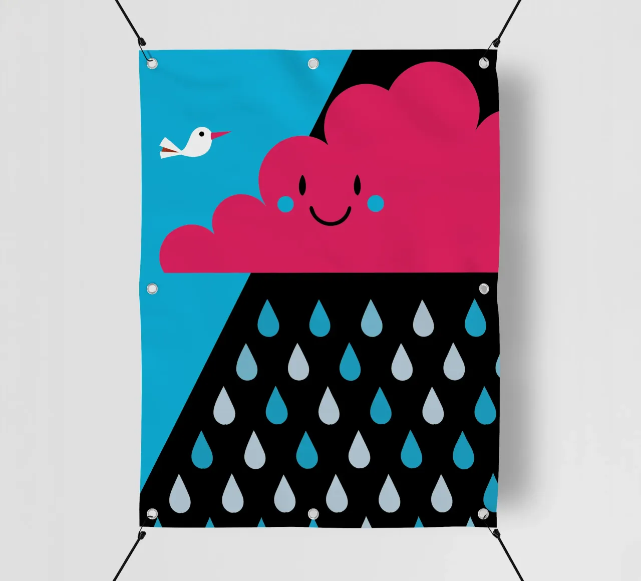 Nubes de lluvia lonas publicitarias de LOOK DIFFERENT