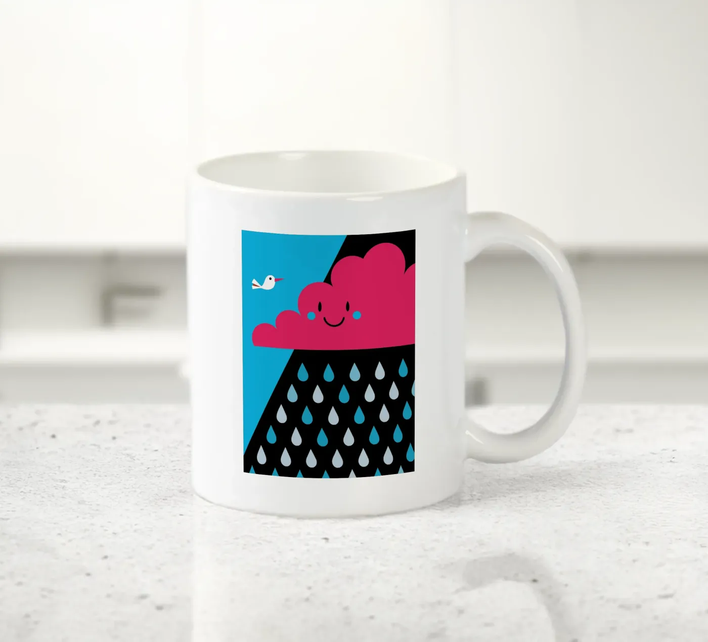 Rain Clouds Keramik Tasse von LOOK DIFFERENT