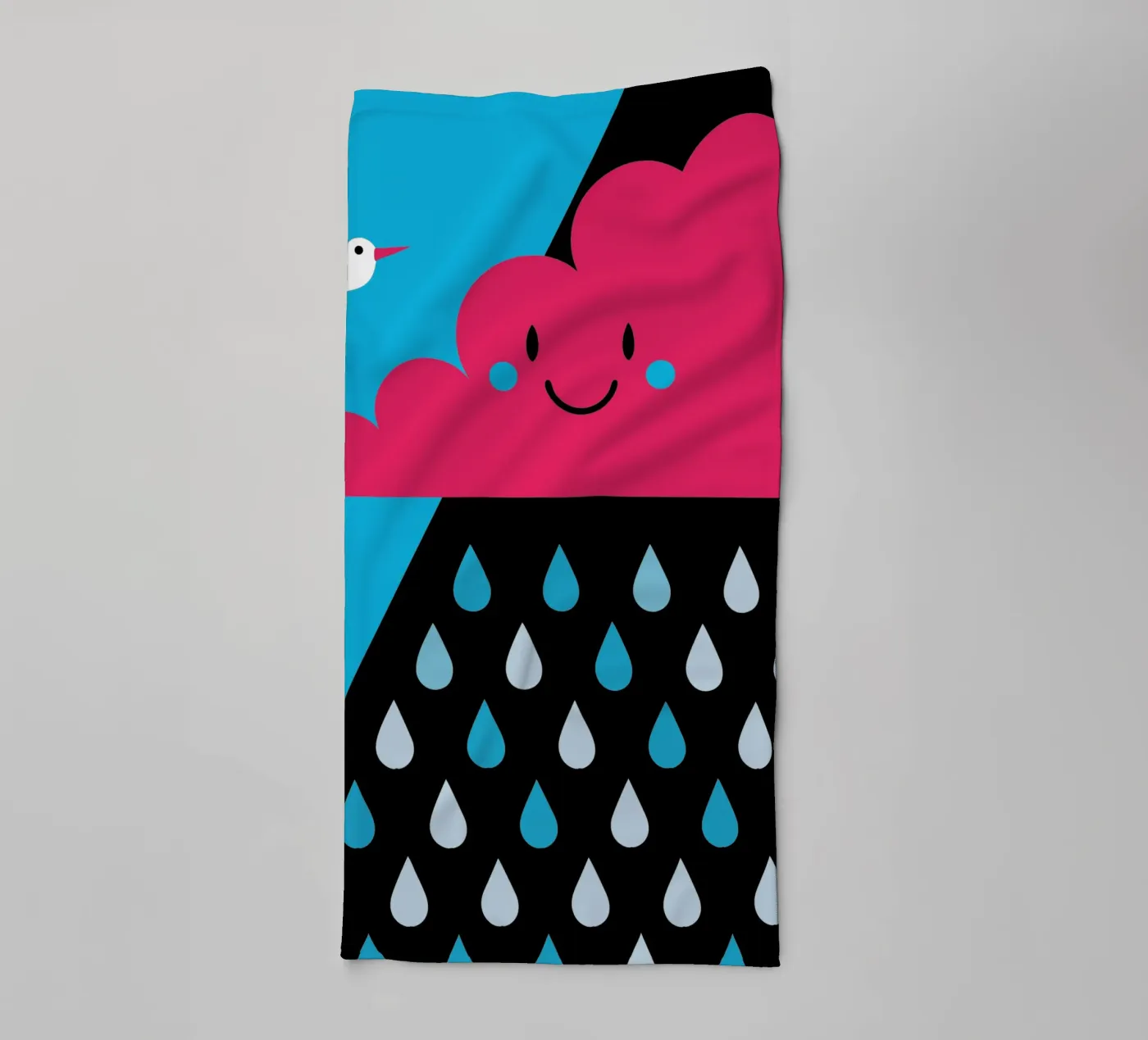 Rain Clouds towel by LOOK DIFFERENT