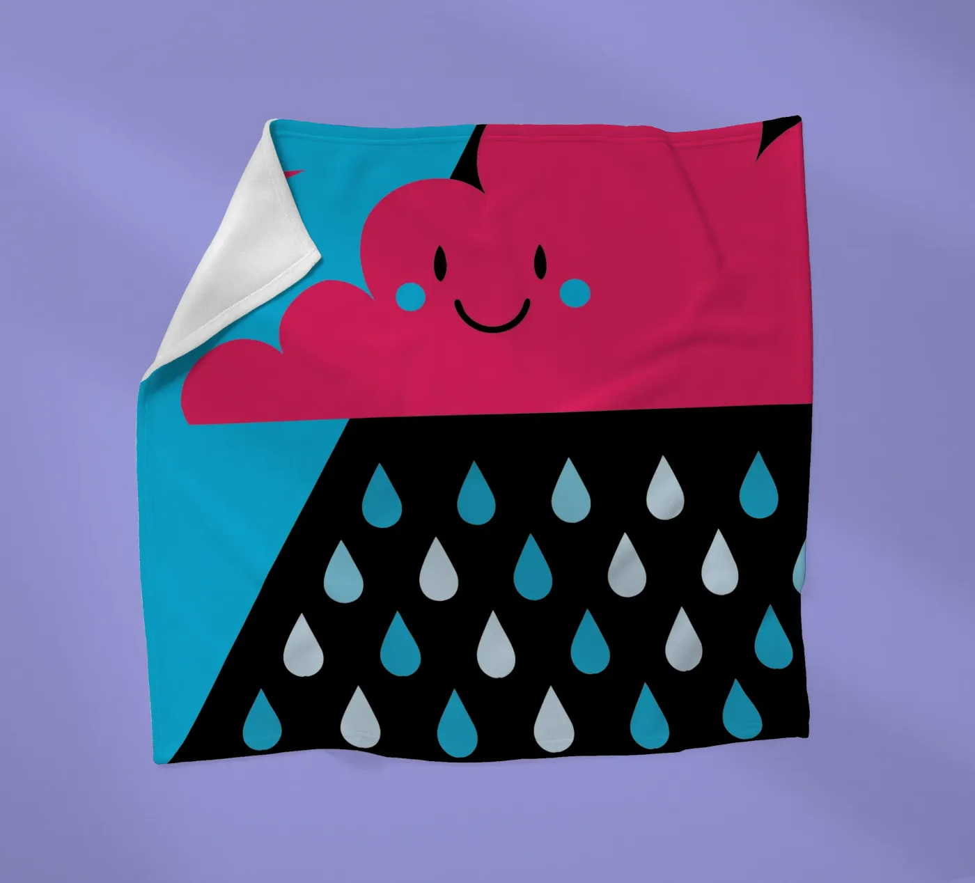Rain Clouds fleece blanket by LOOK DIFFERENT